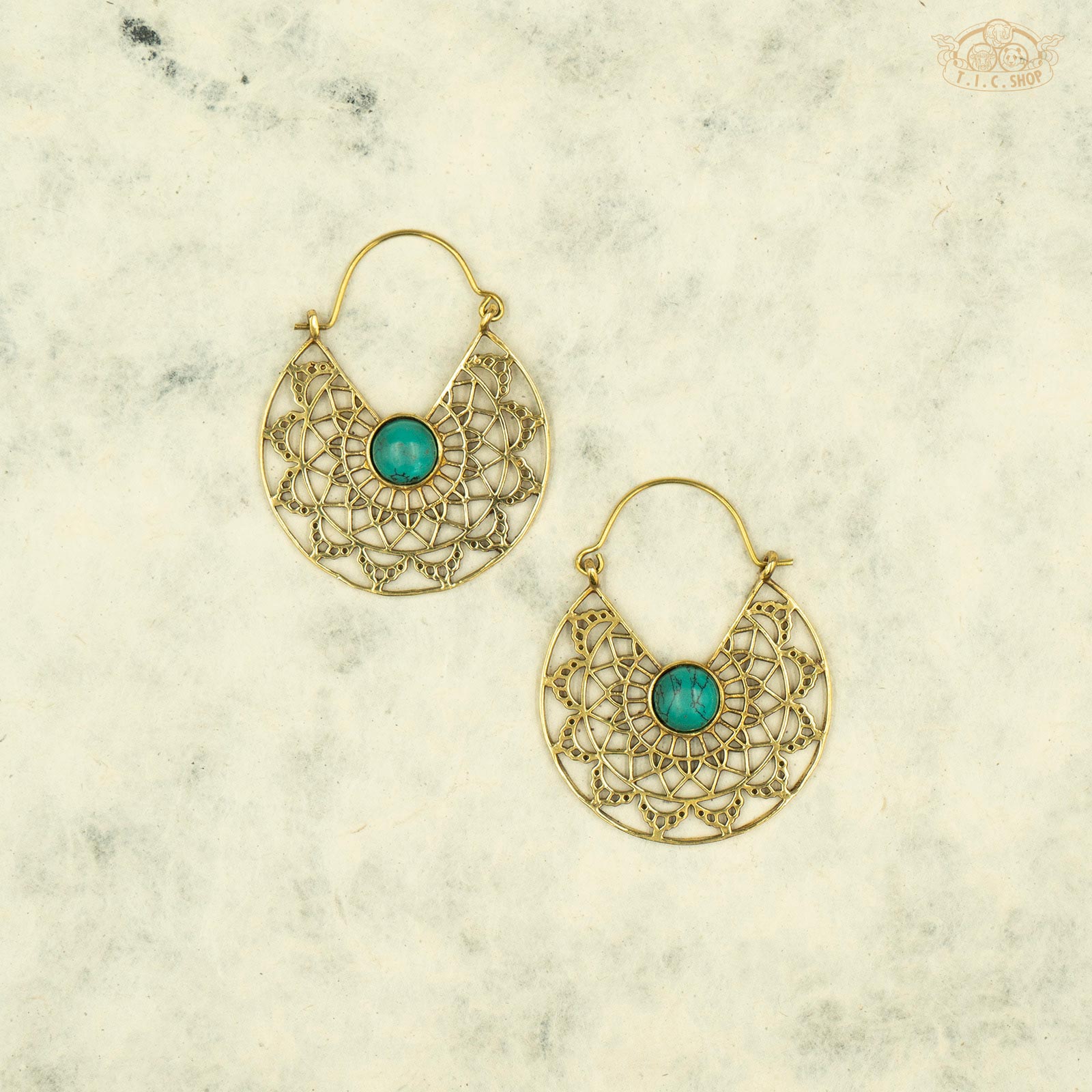 Mandala Indian Style Hoop Earrings