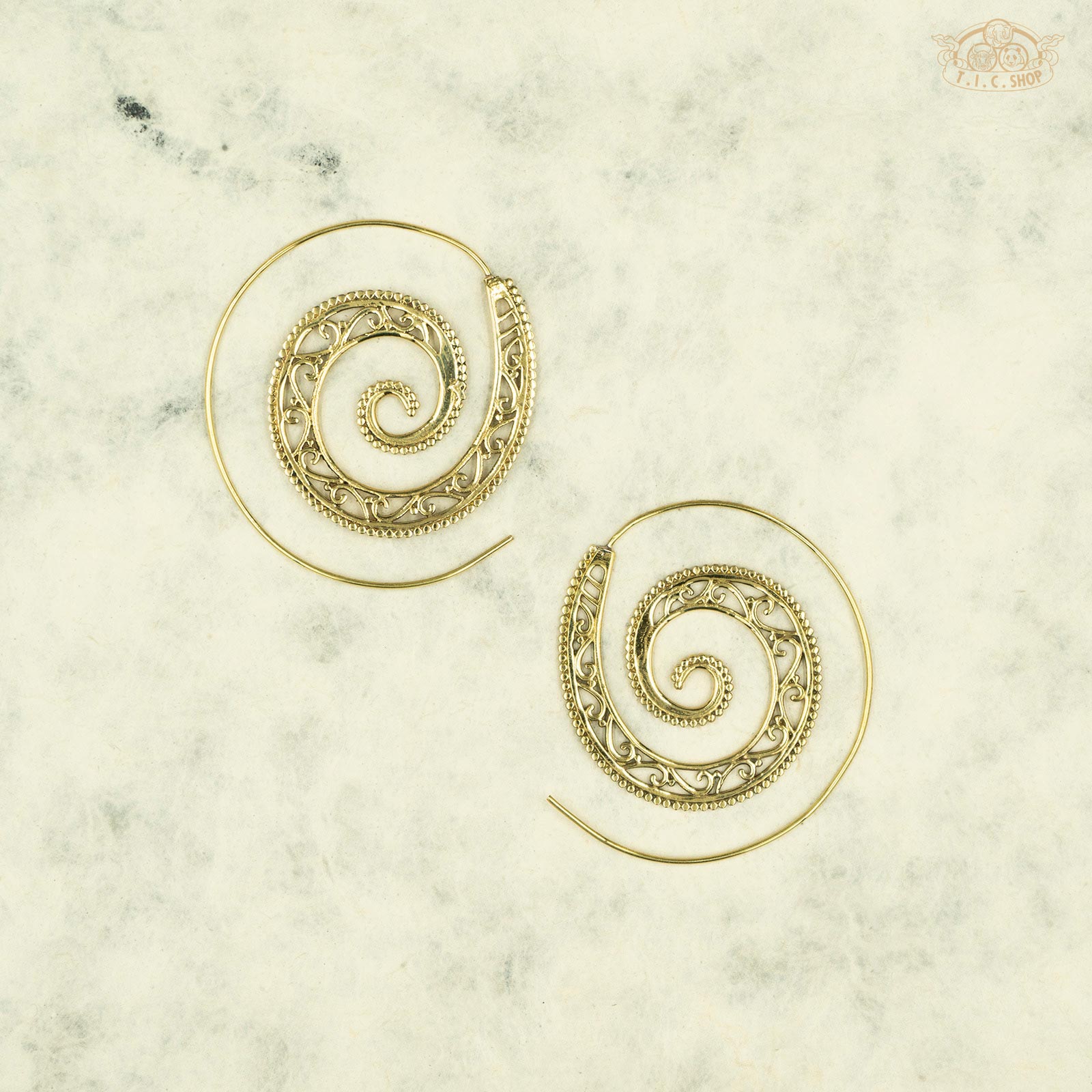 Mandala Indian Style Spiral Earrings