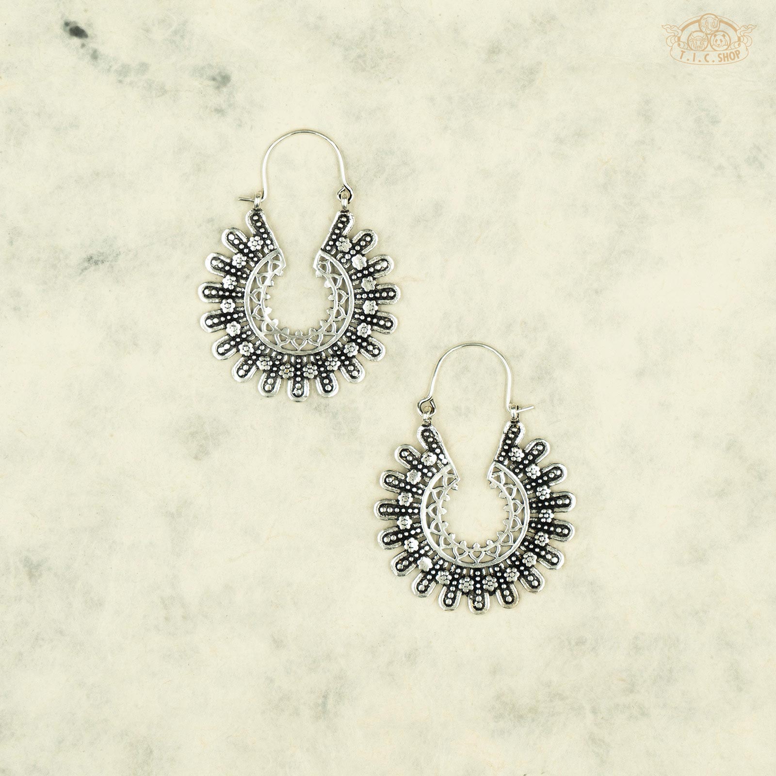 Sunshine Indian Style Hoop Earrings