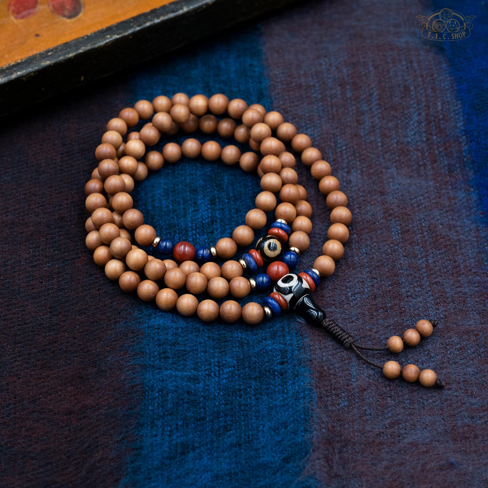 Sandalwood 8mm 108-Bead Traditional Prayer Mala