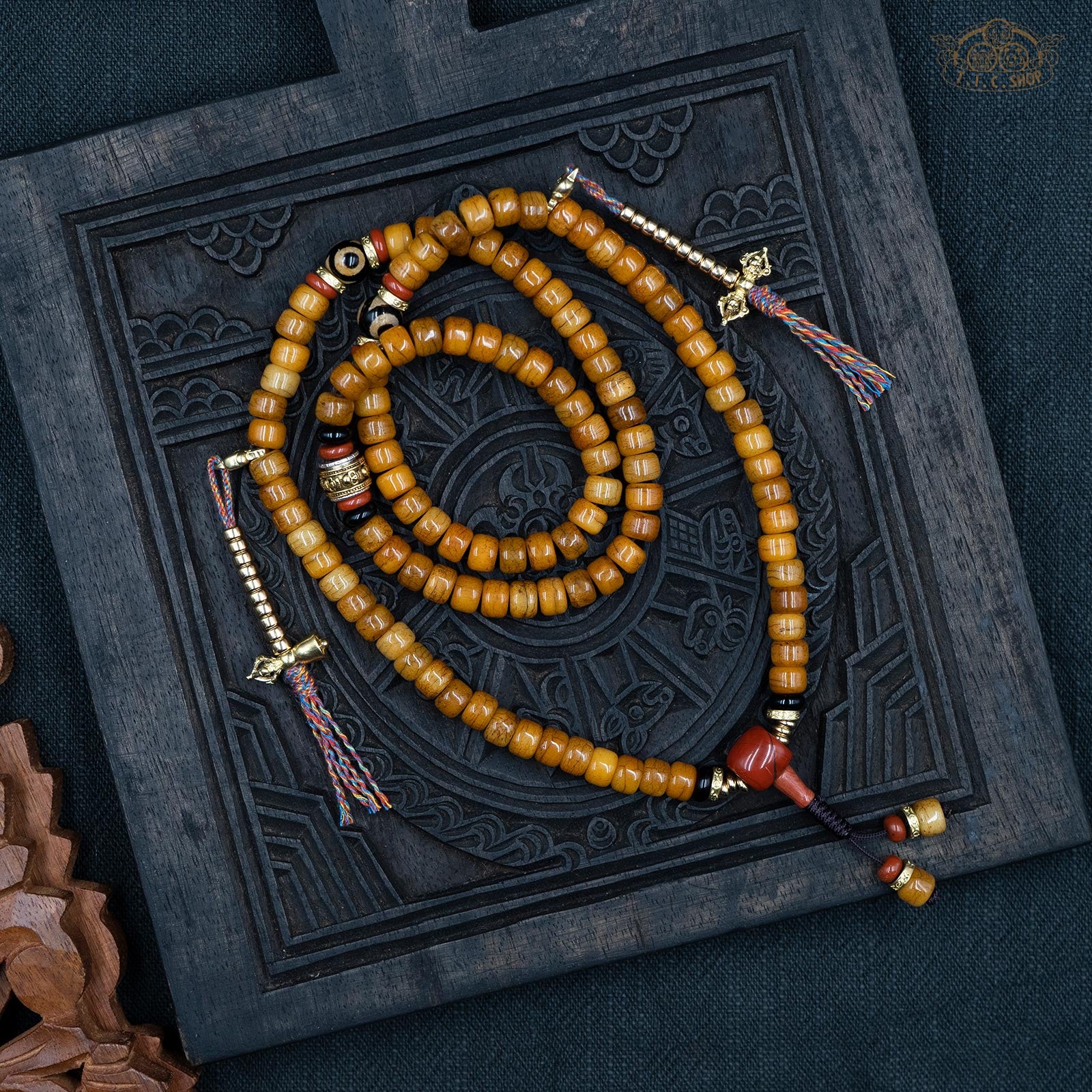 Yak Bone 8mm 108-Bead Traditional Prayer Mala