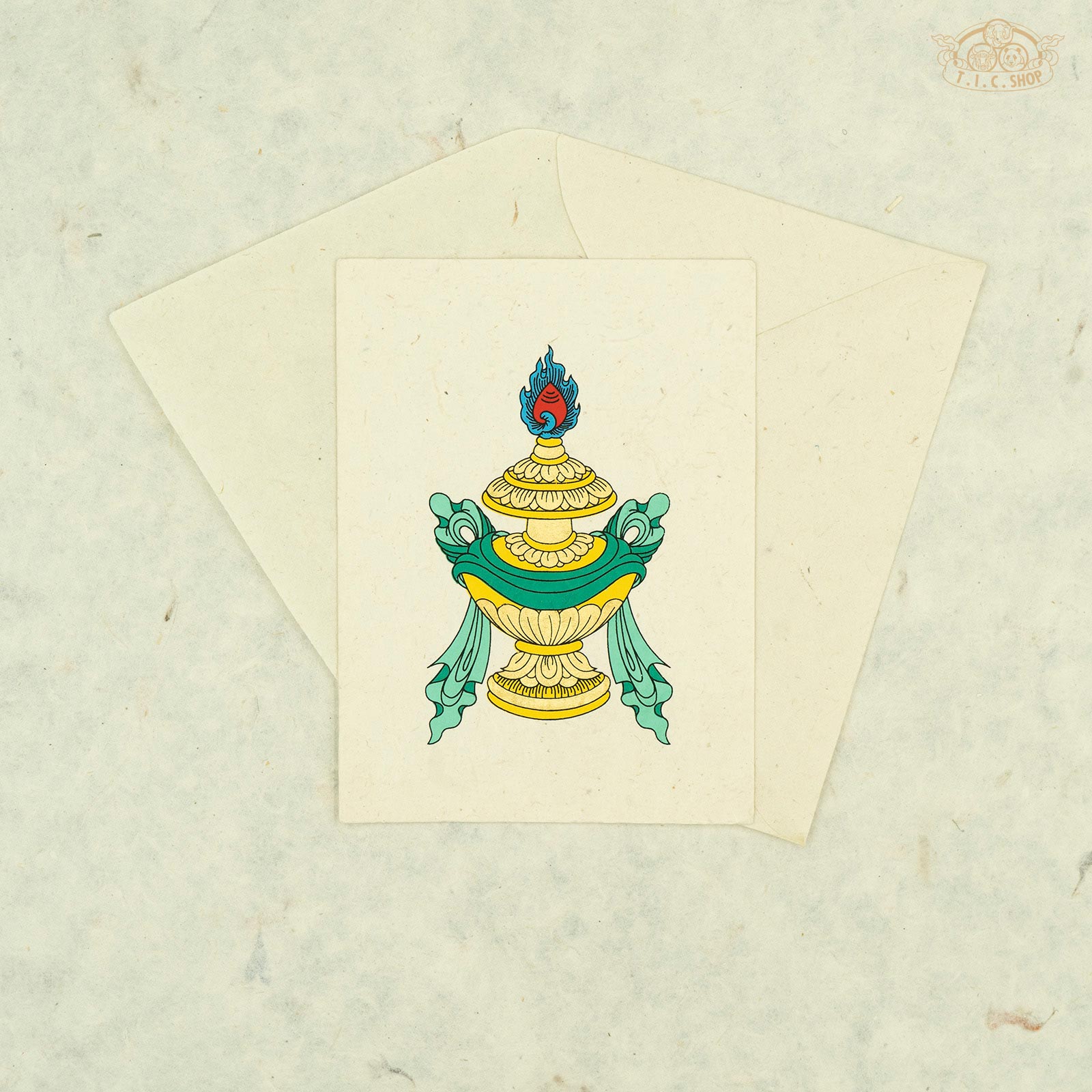 Treasure Vase Himalayan Paper Greeting Card