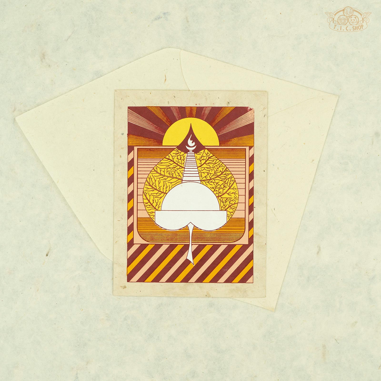 Buddha's Stupa Himalayan Paper Greeting Card