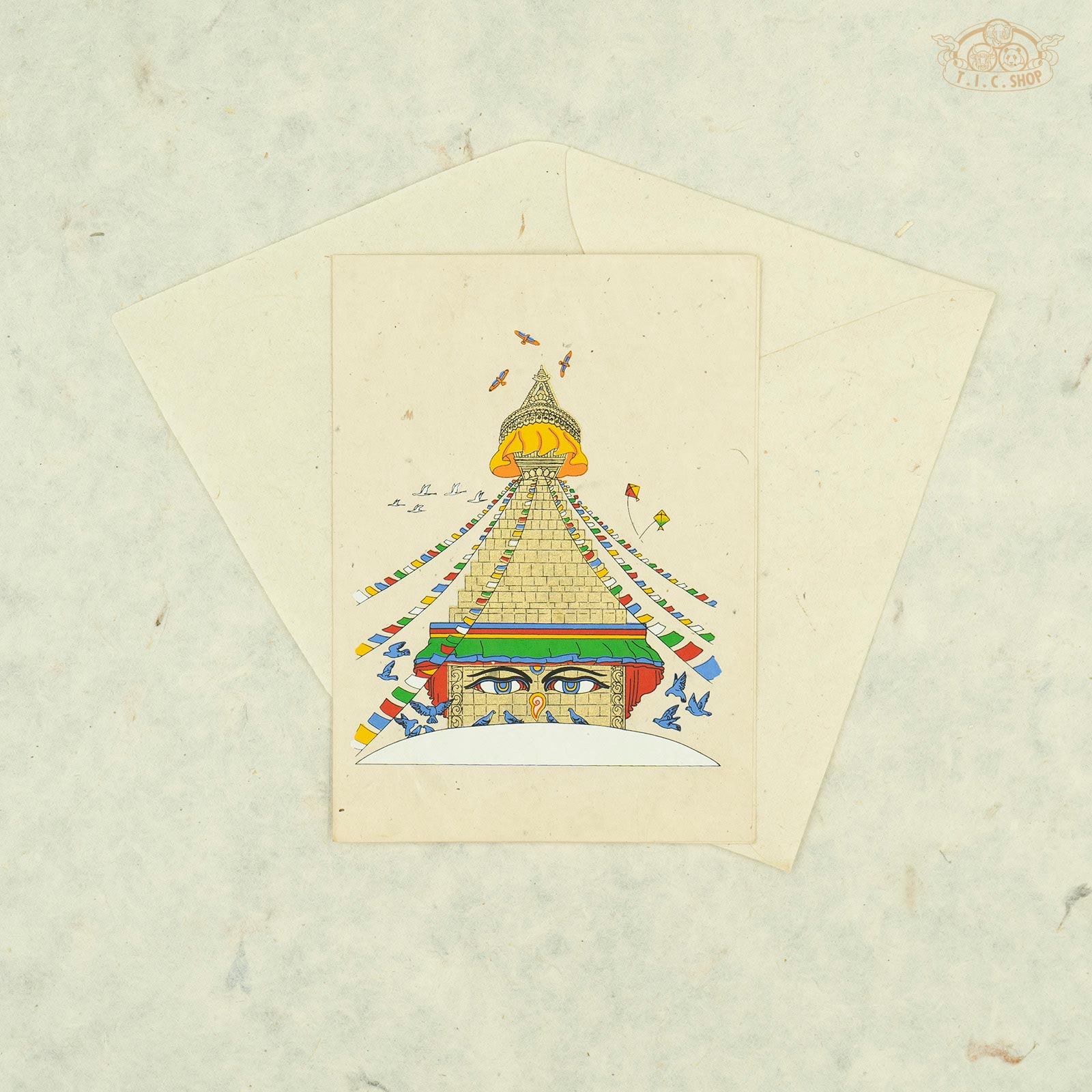 Stupa Himalayan Paper Greeting Card