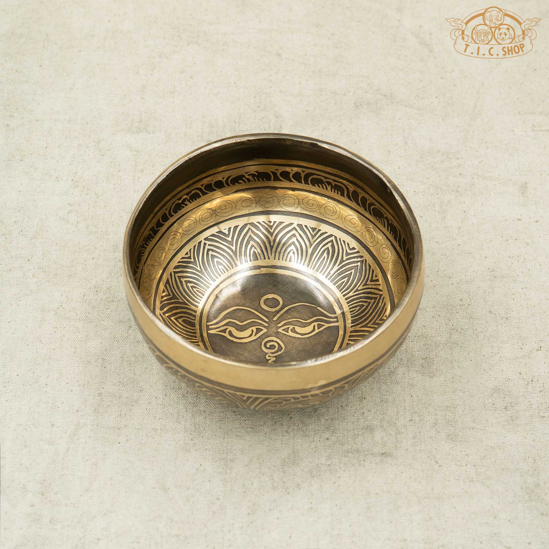 Buddha Eyes Brass Singing Bowl 11.5cm