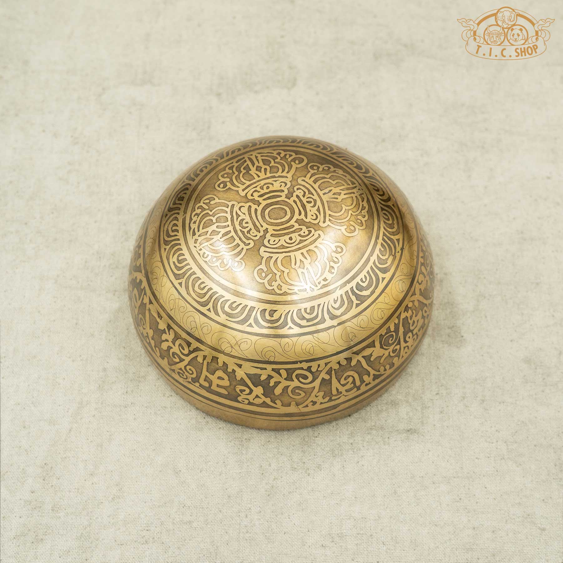 Bottom View of Conch Shell Brass Singing Bowl 11cm