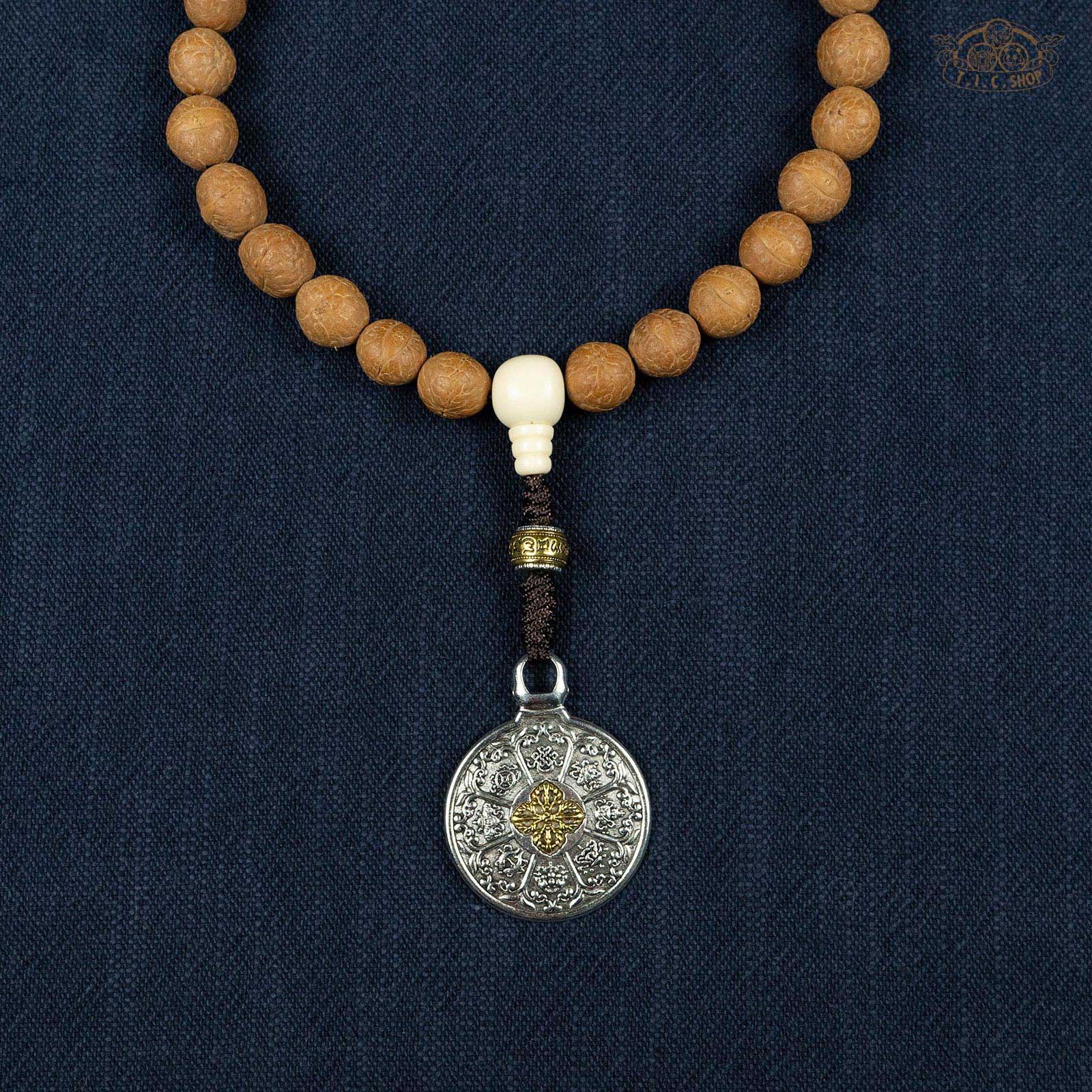 Natural Bodhi Seed Phoenix eye 21-Bead Prayer Mala