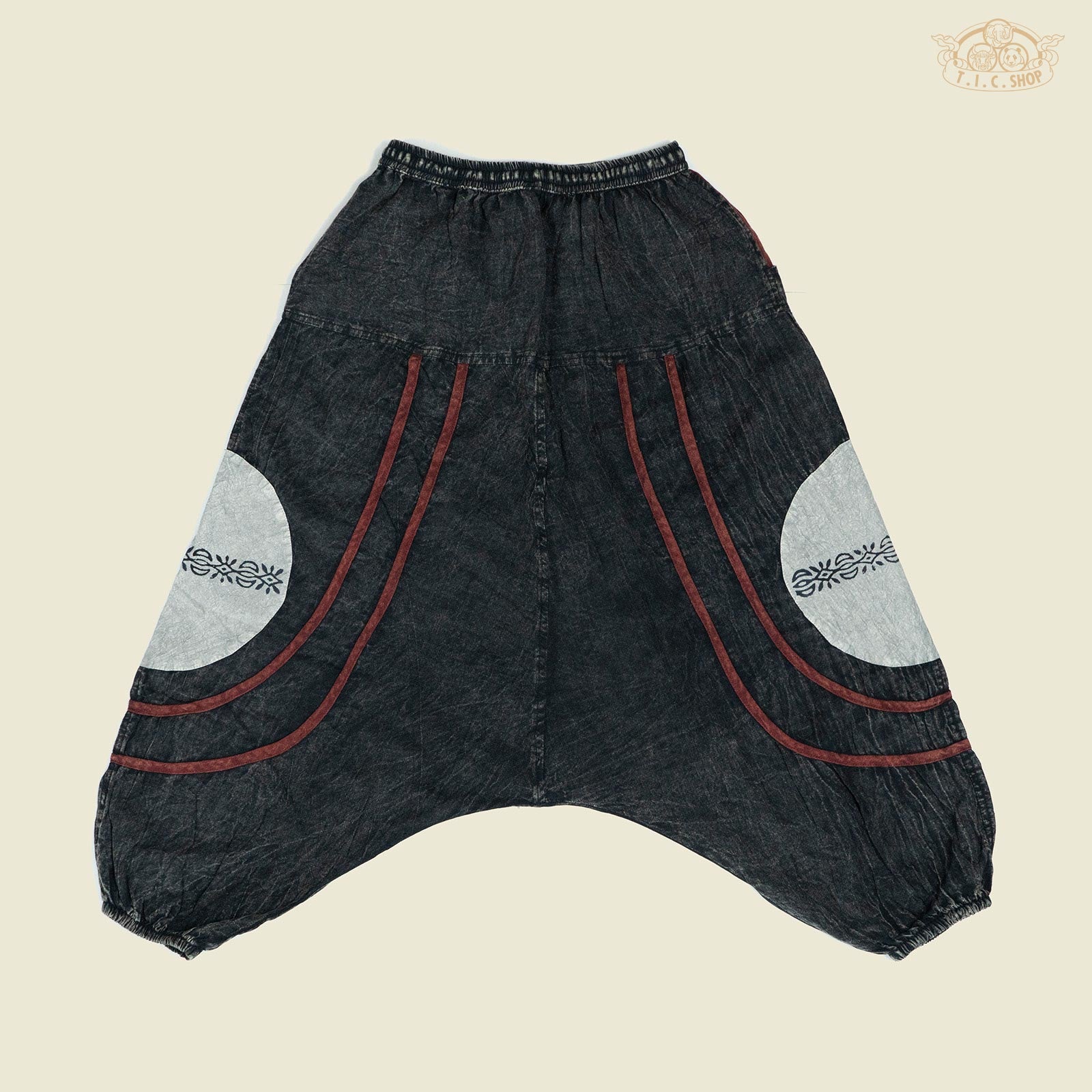 Patterned Patchwork Harem Trousers
