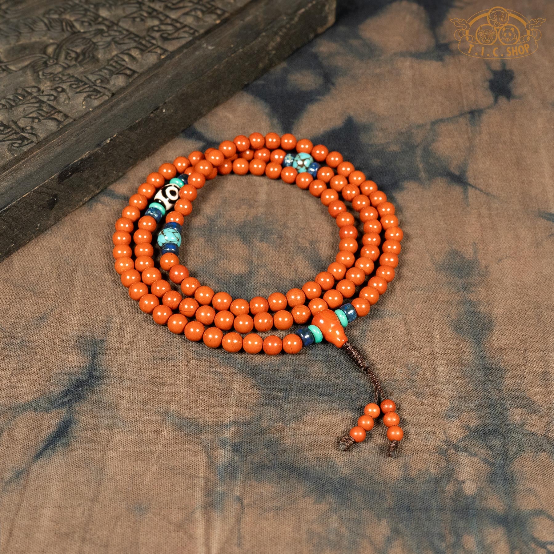 Red Jasper 6mm 108-Bead Traditional Prayer Mala