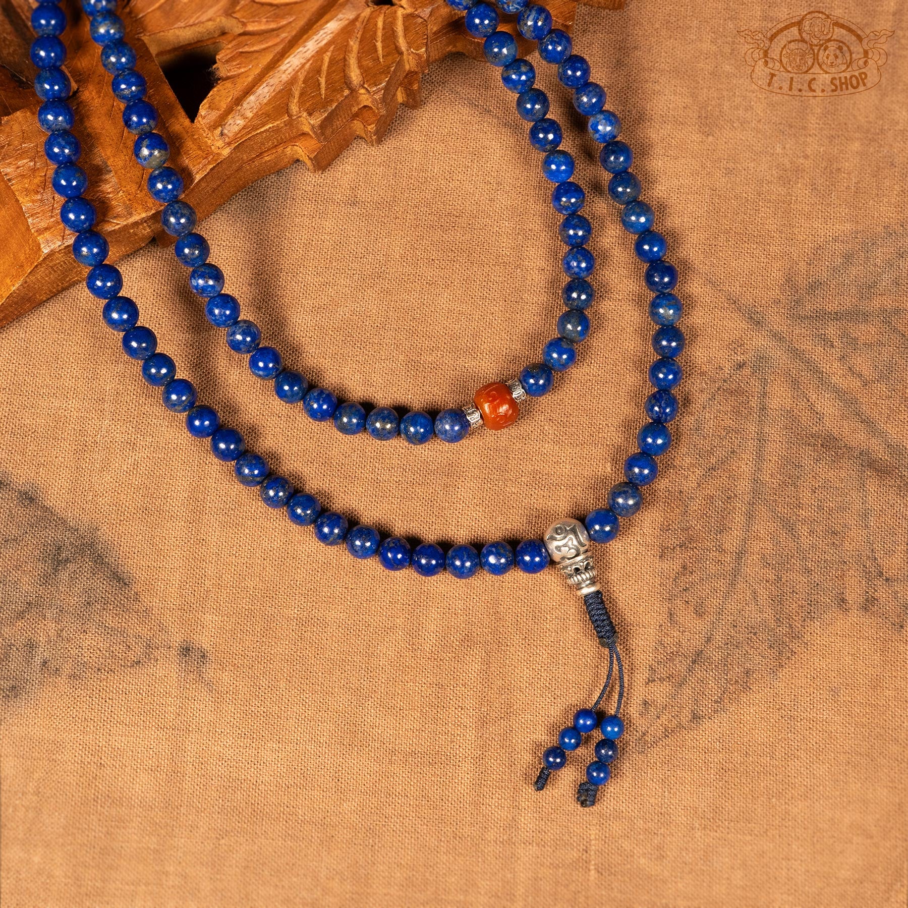 Lapis Lazuli 7mm 108-Bead Traditional Prayer Mala