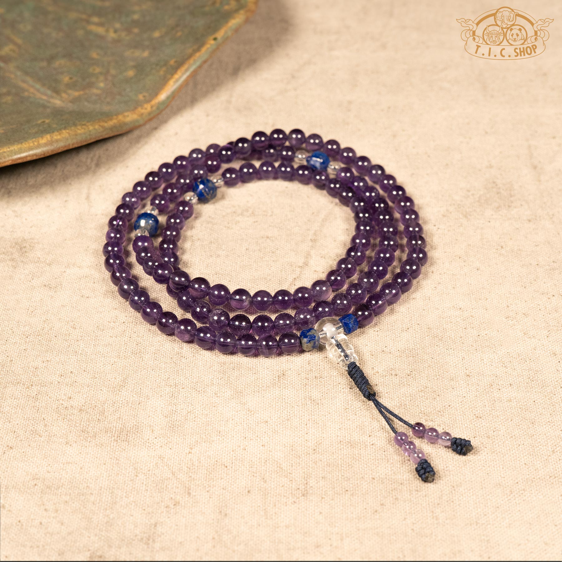 Amethyst 6mm 108-Bead Traditional Prayer Mala
