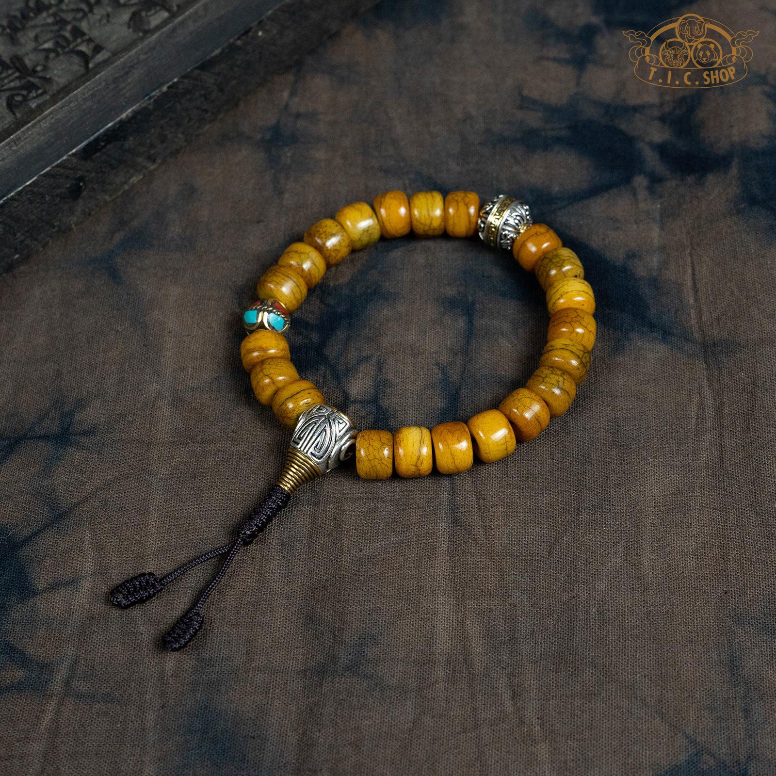 Yak Bone 10mm Beads Wrist Mala