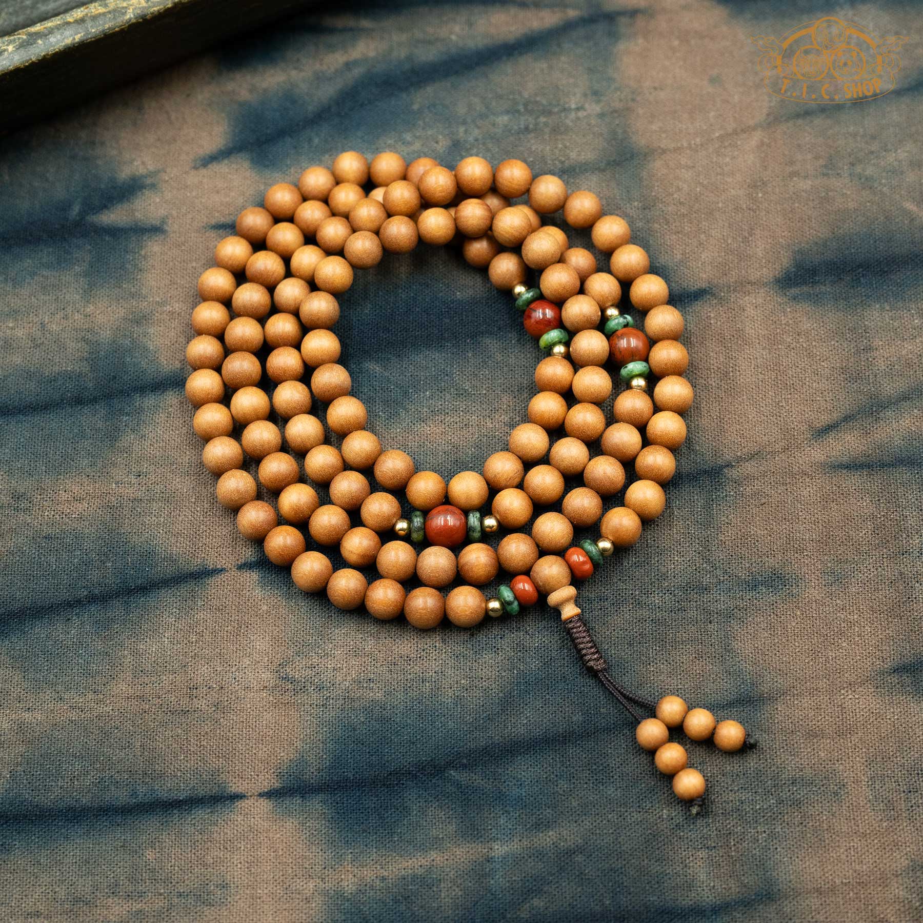 Sandalwood 8mm 108-Bead Traditional Prayer Mala