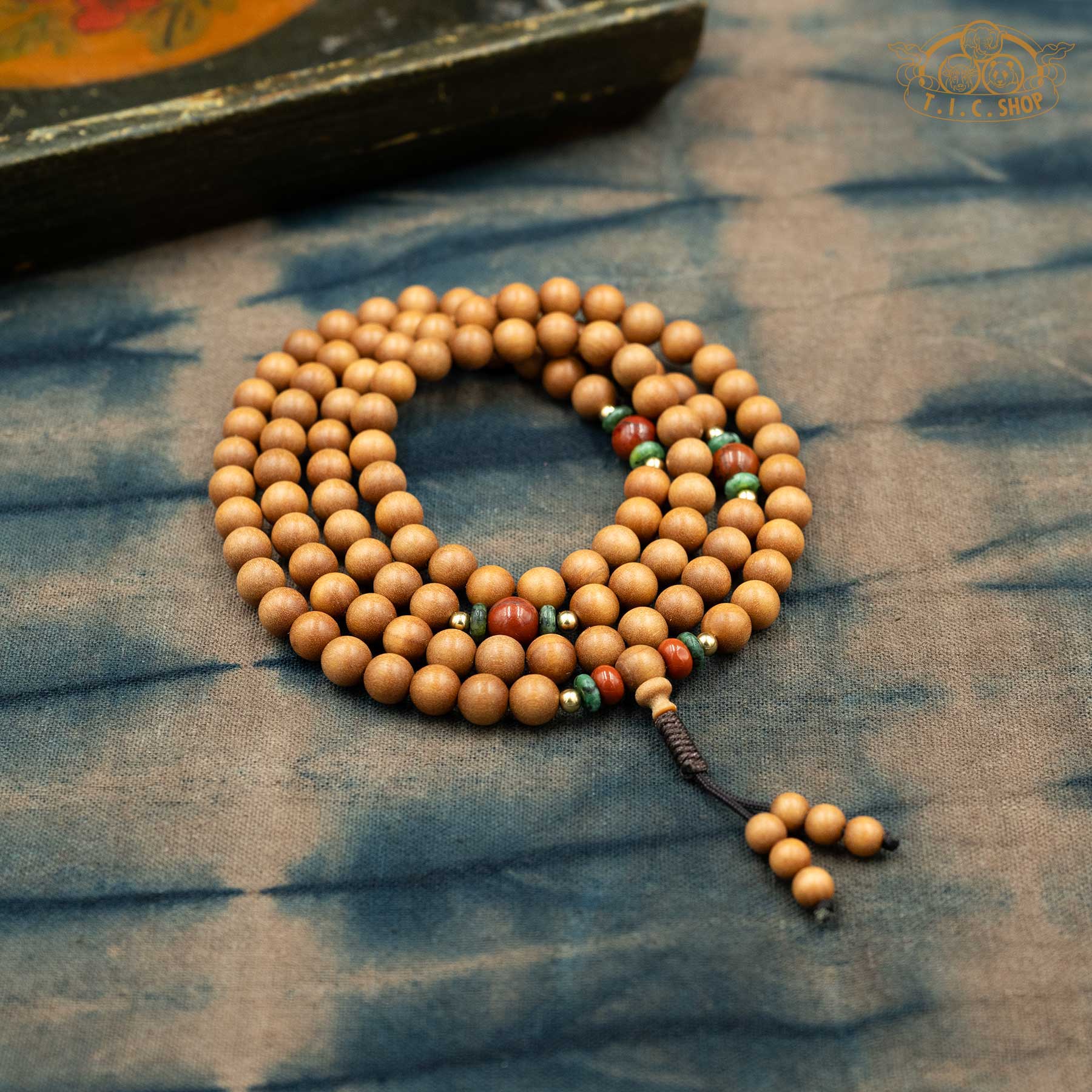 Sandalwood 8mm 108-Bead Traditional Prayer Mala