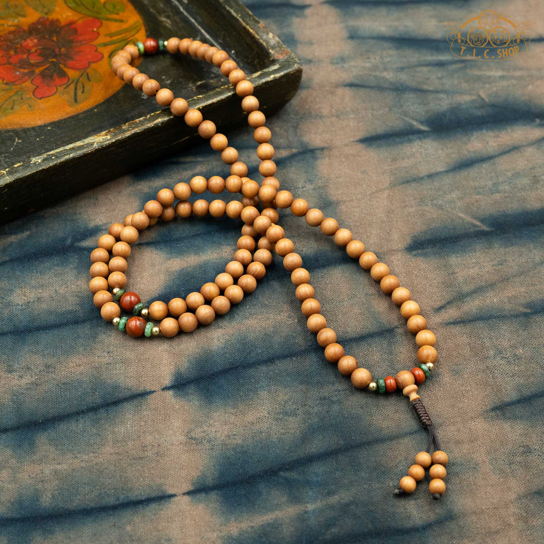 Sandalwood 8mm 108-Bead Traditional Prayer Mala