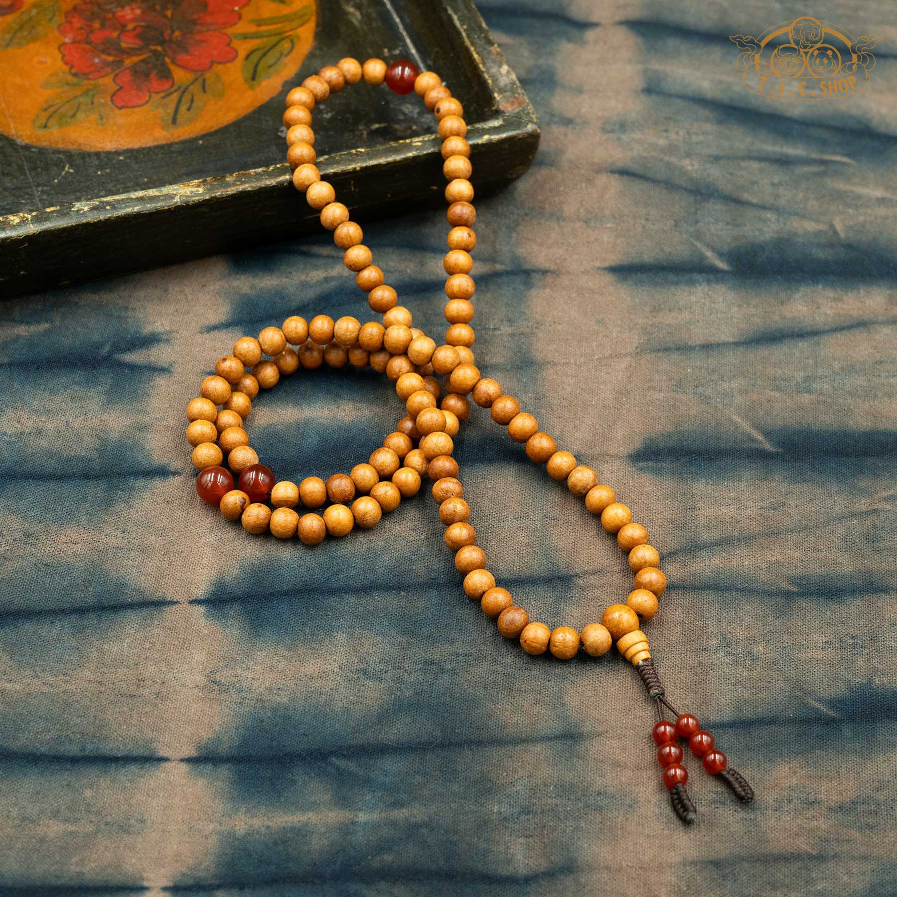 Sandalwood 8mm 108-Bead Traditional Prayer Mala