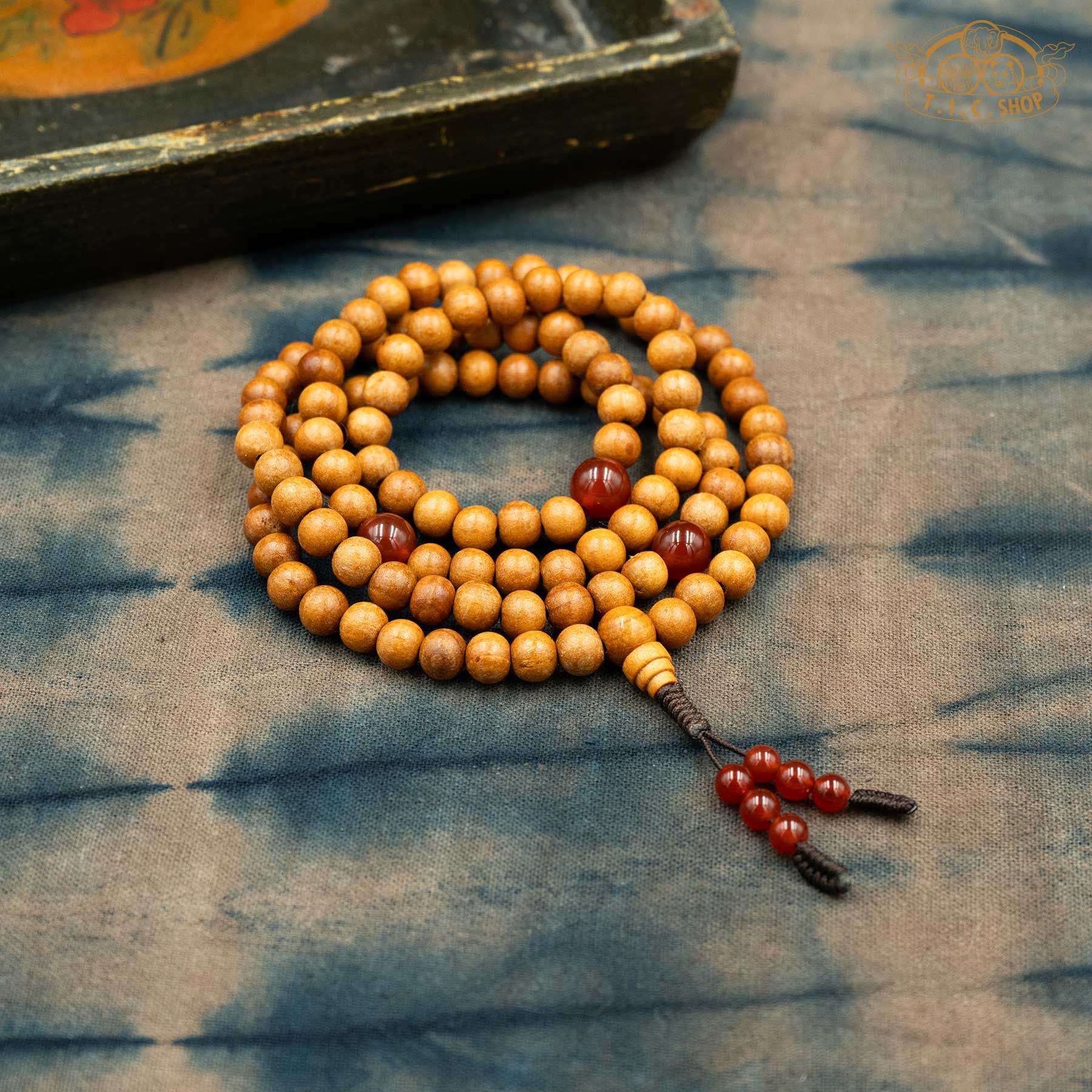Sandalwood 8mm 108-Bead Traditional Prayer Mala