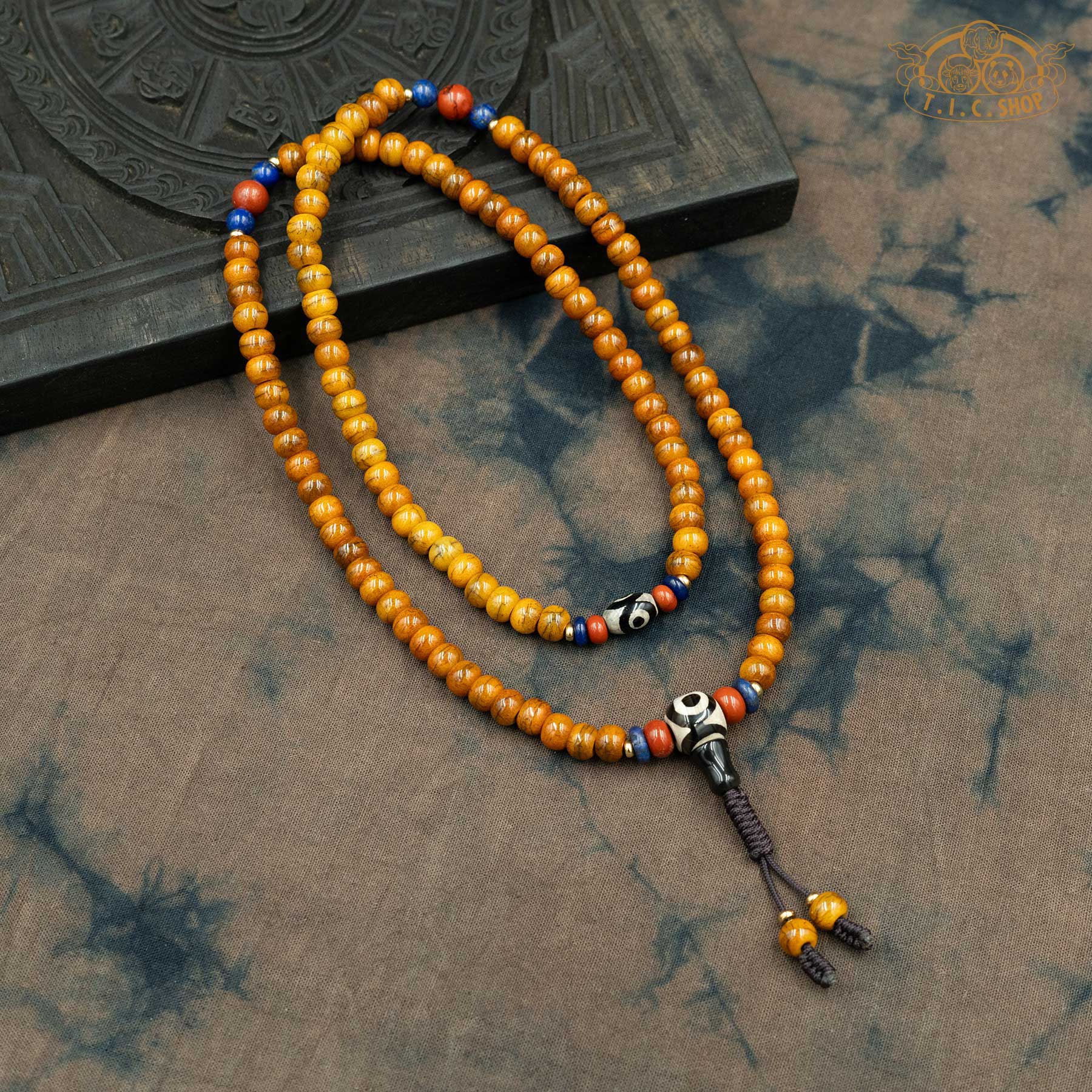 Yak Bone 7mm 108-Bead Traditional Prayer Mala