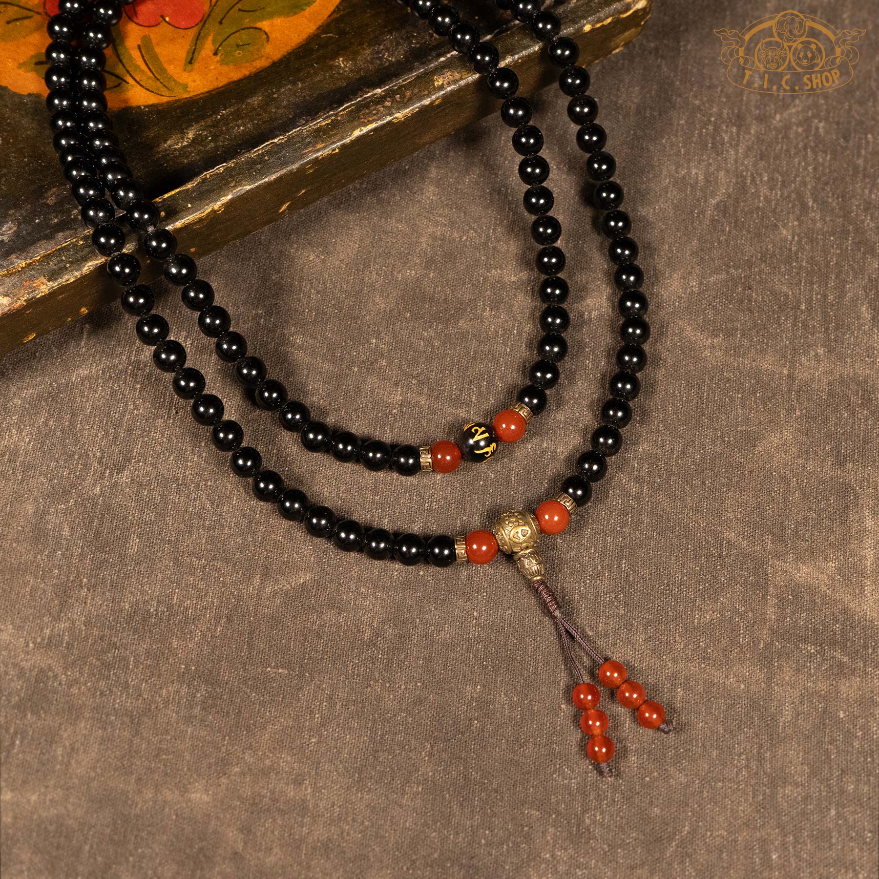 Obsidian 8mm 108-Bead Traditional Prayer Mala