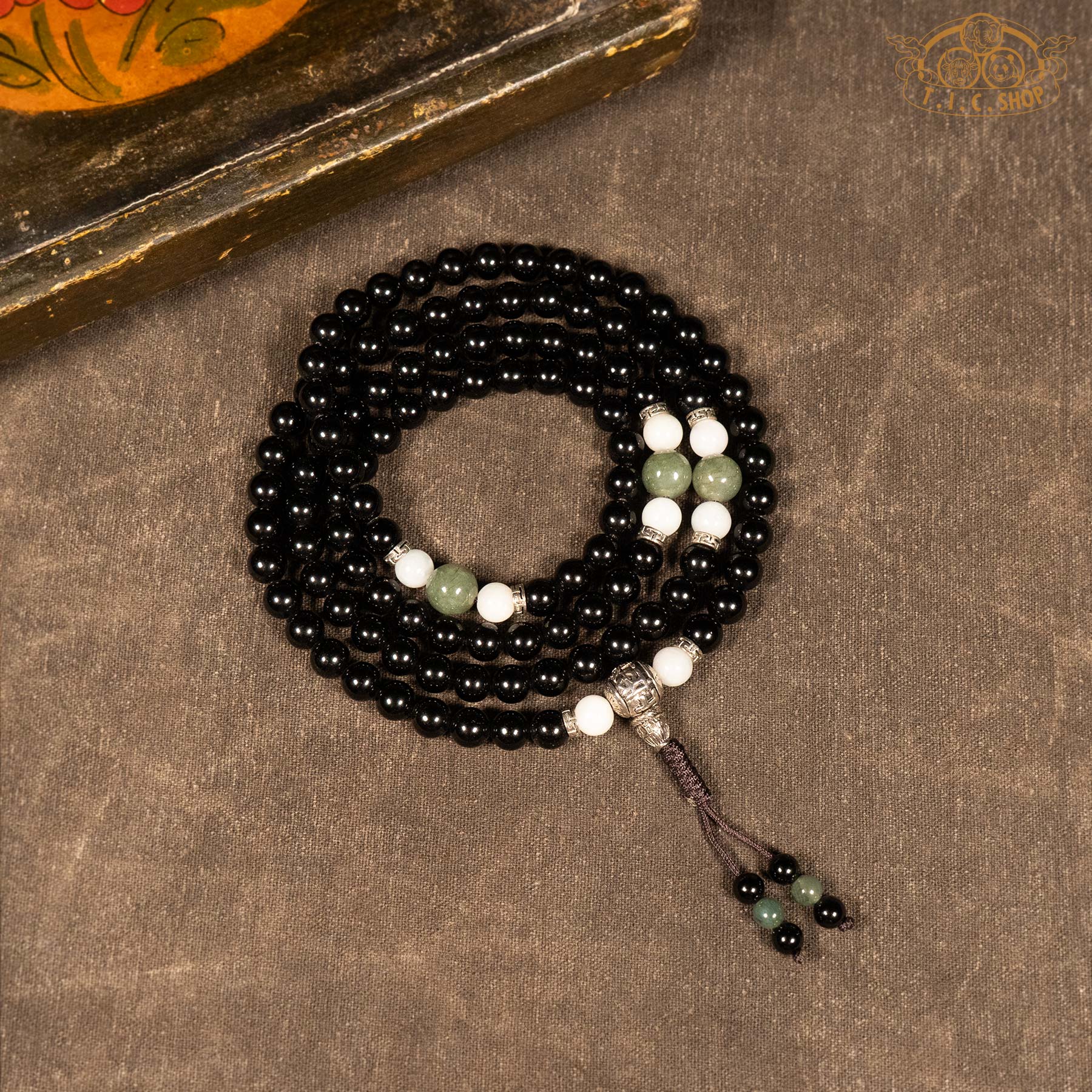 Obsidian 8mm 108-Bead Traditional Prayer Mala