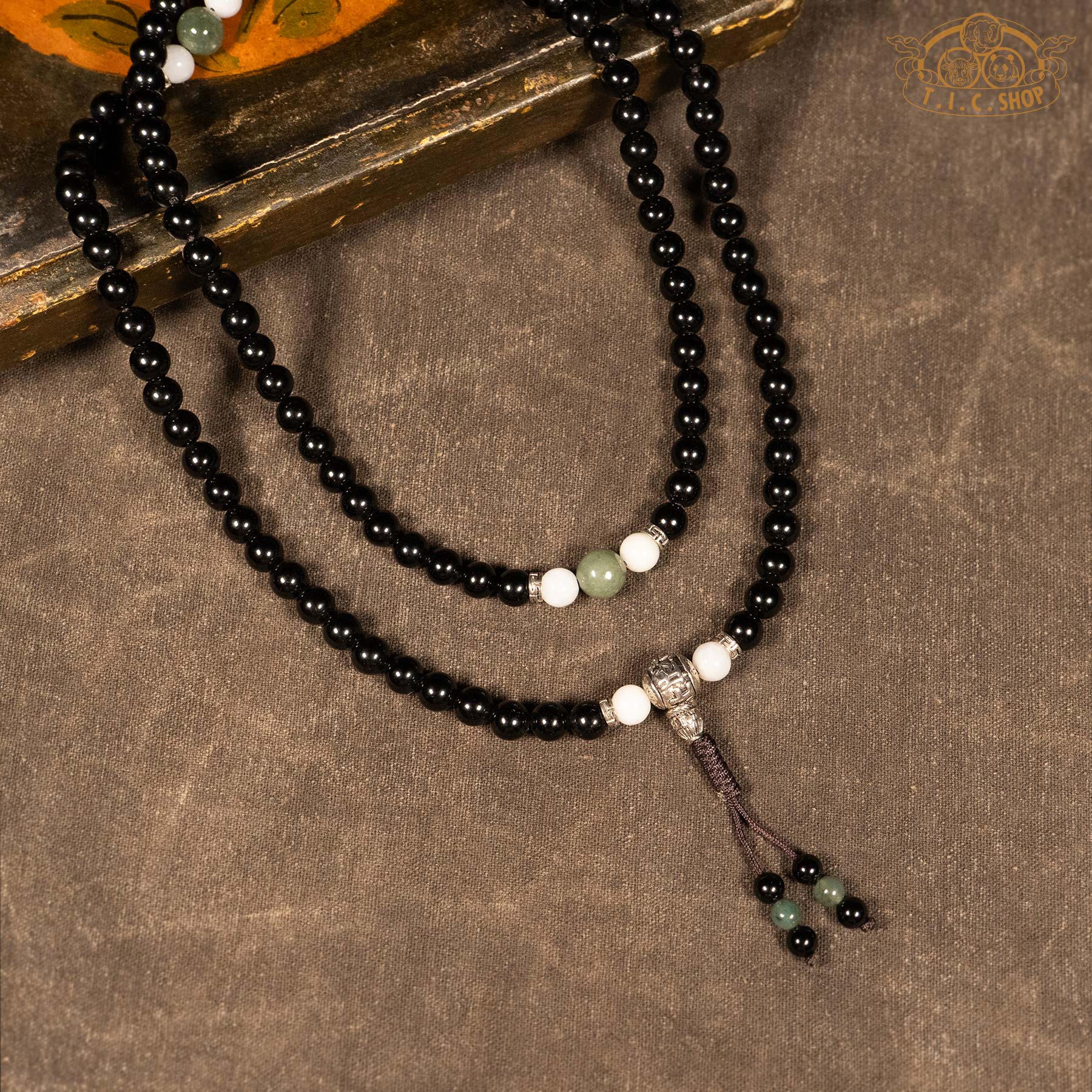 Obsidian 8mm 108-Bead Traditional Prayer Mala