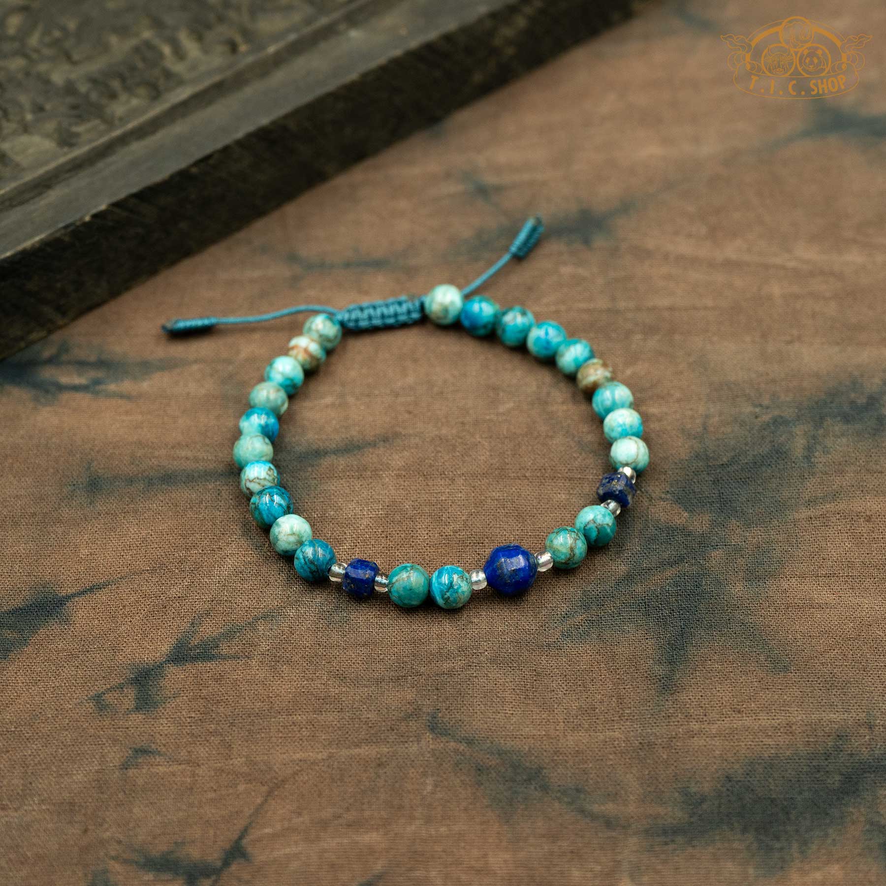 Turquoise Jasper with Lapis Lazuli Beads Bracelet