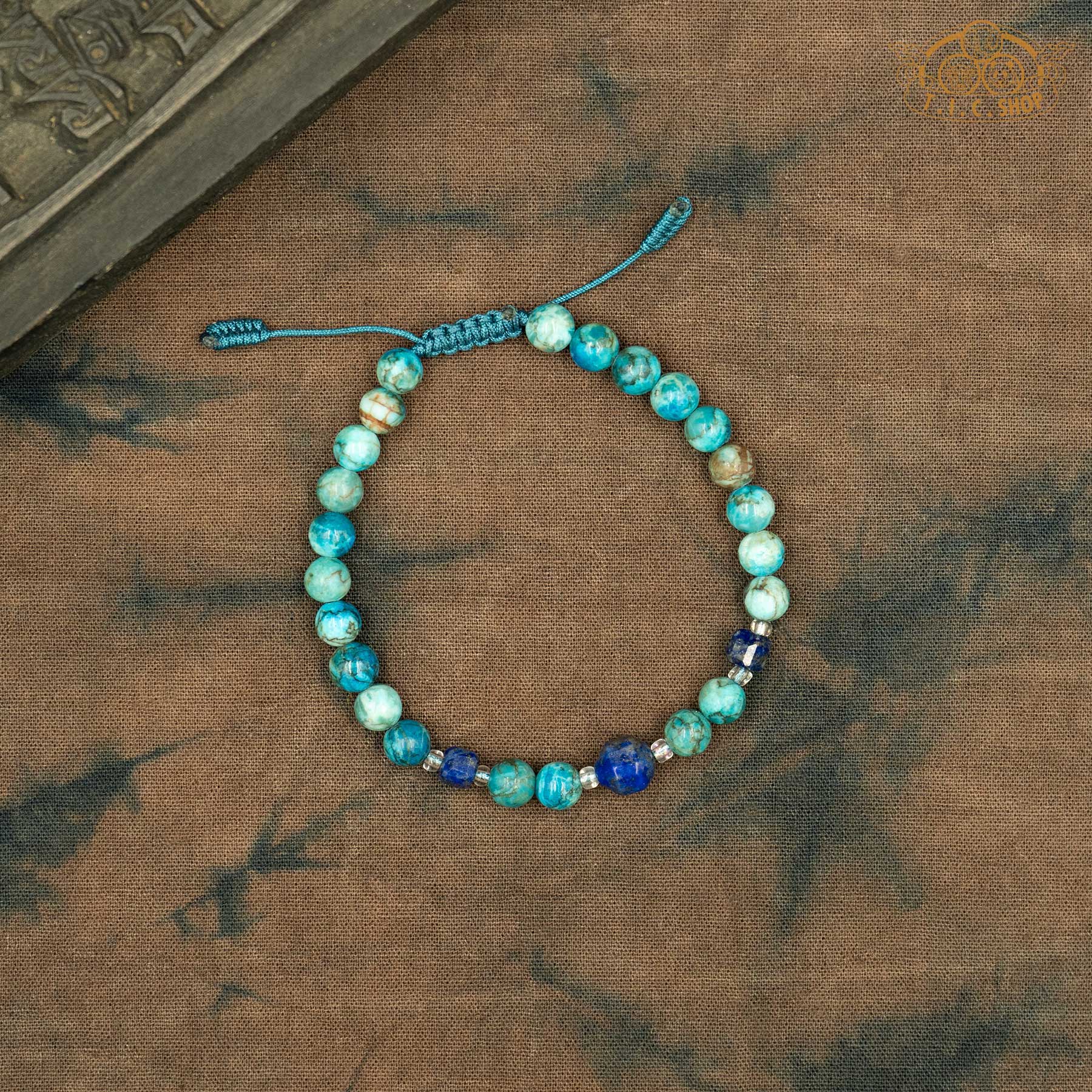 Turquoise Jasper with Lapis Lazuli Beads Bracelet