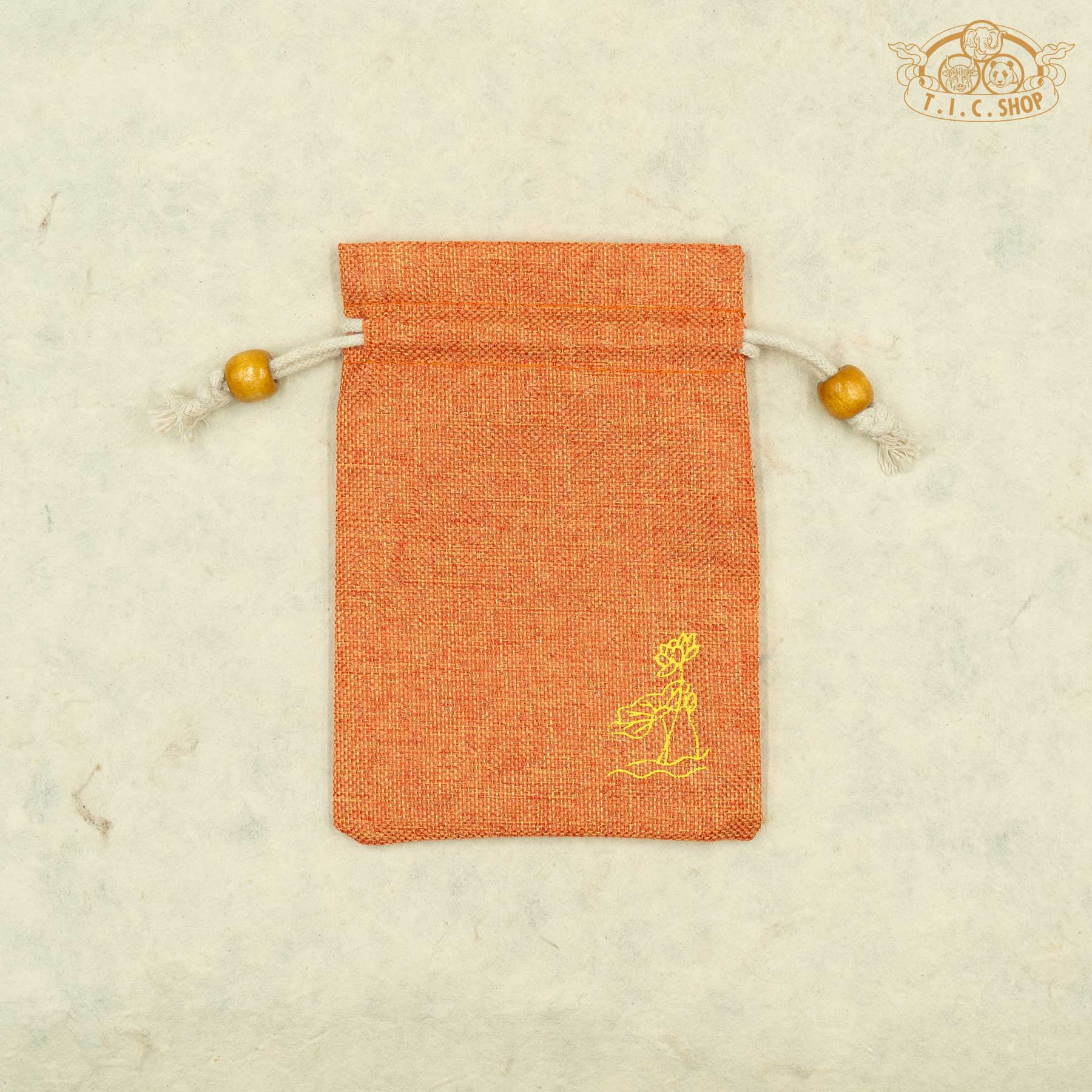 Lotus Linen Mala Bag 10x14cm
