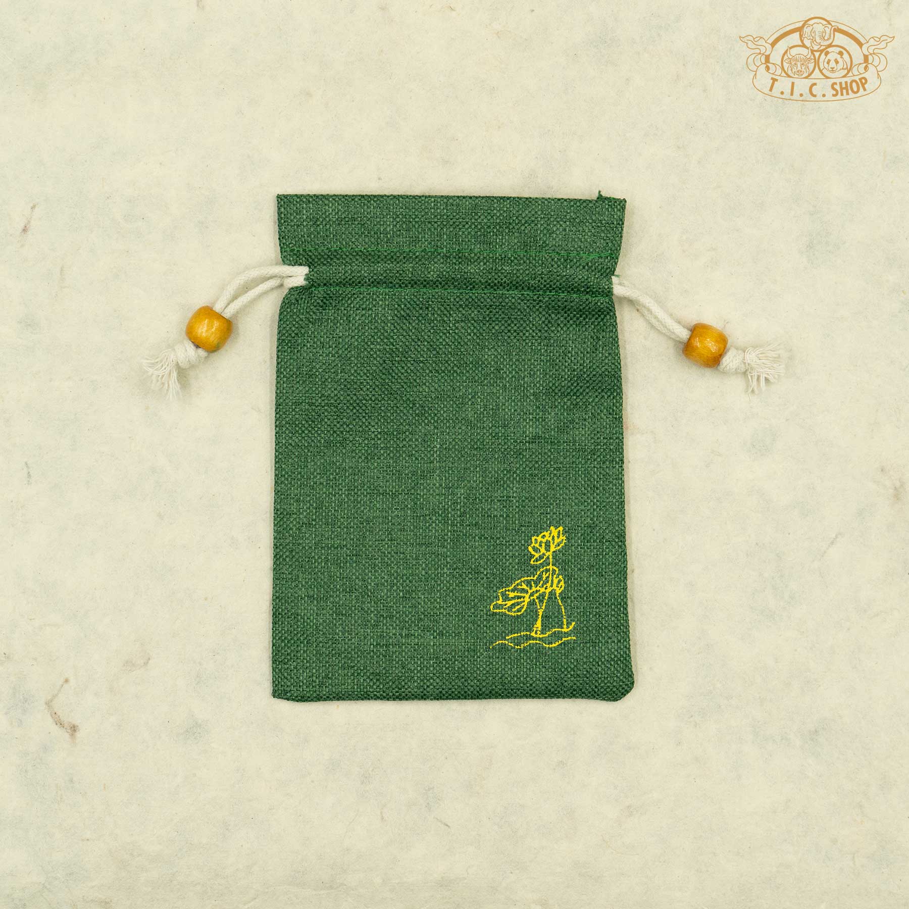 Lotus Linen Mala Bag 10x14cm