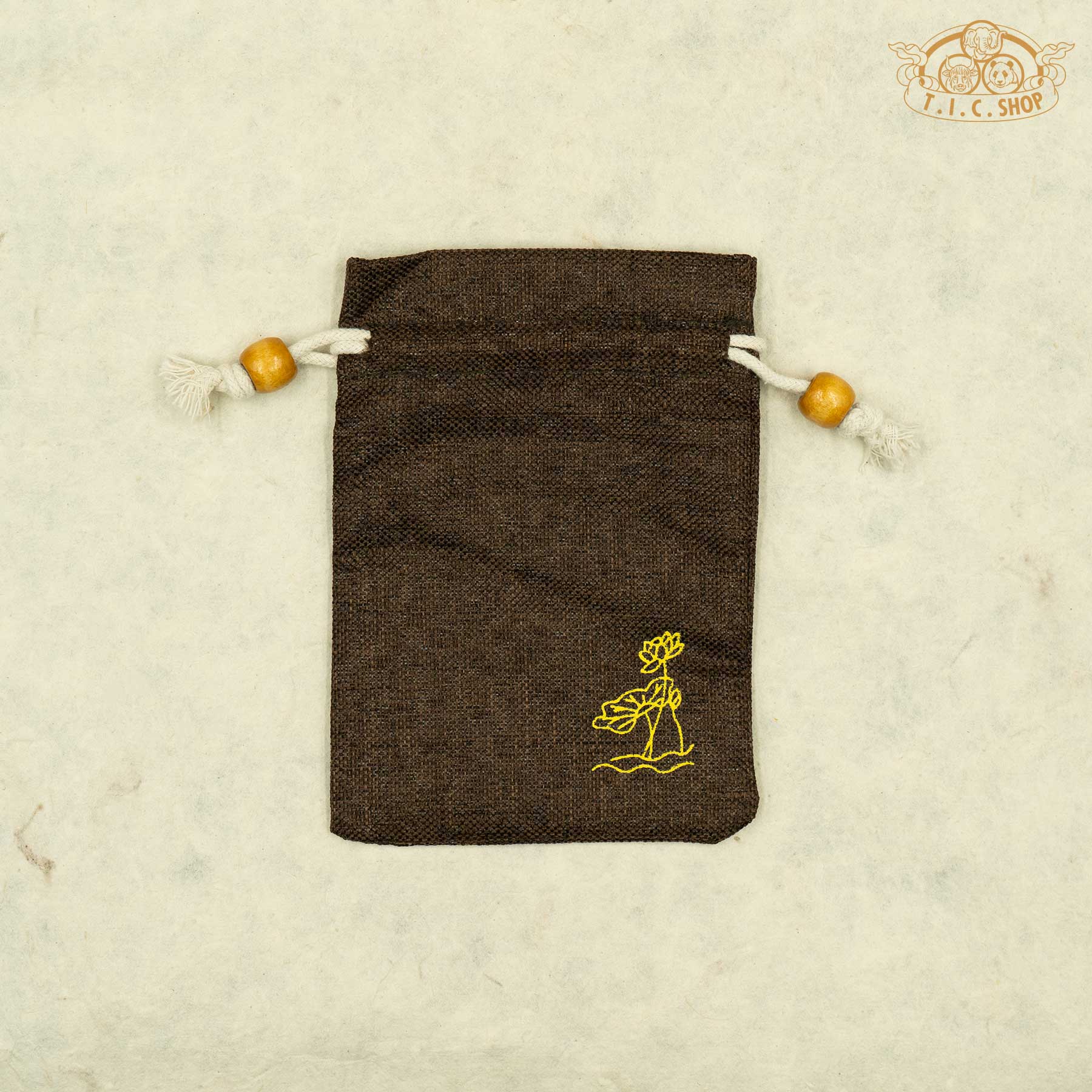 Lotus Linen Mala Bag 10x14cm