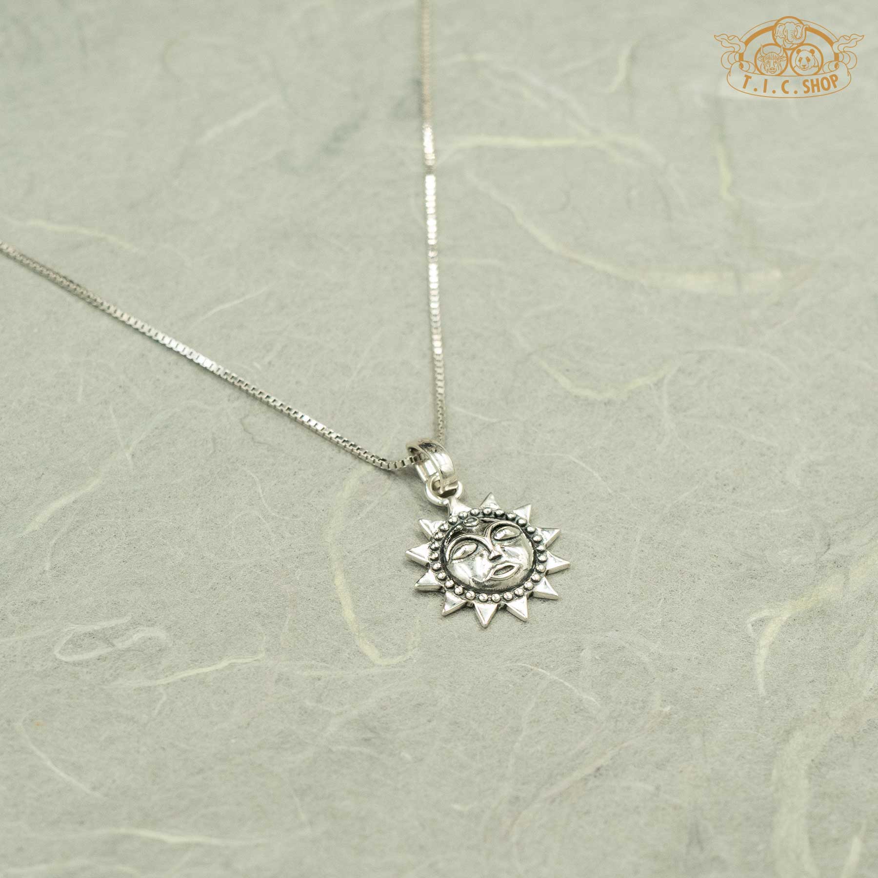 Sun God 925 Silver Pendant Necklace