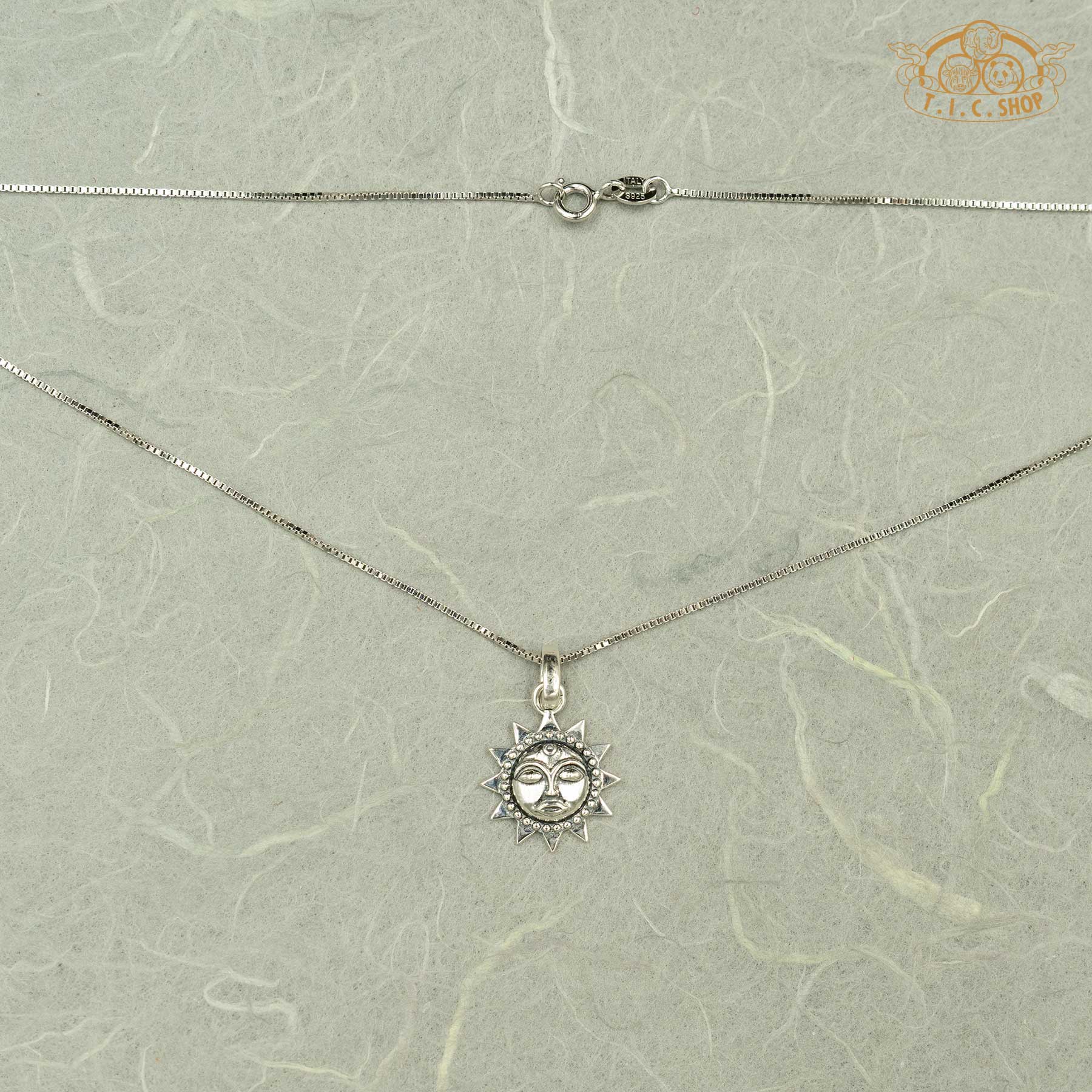 Sun God 925 Silver Pendant Necklace