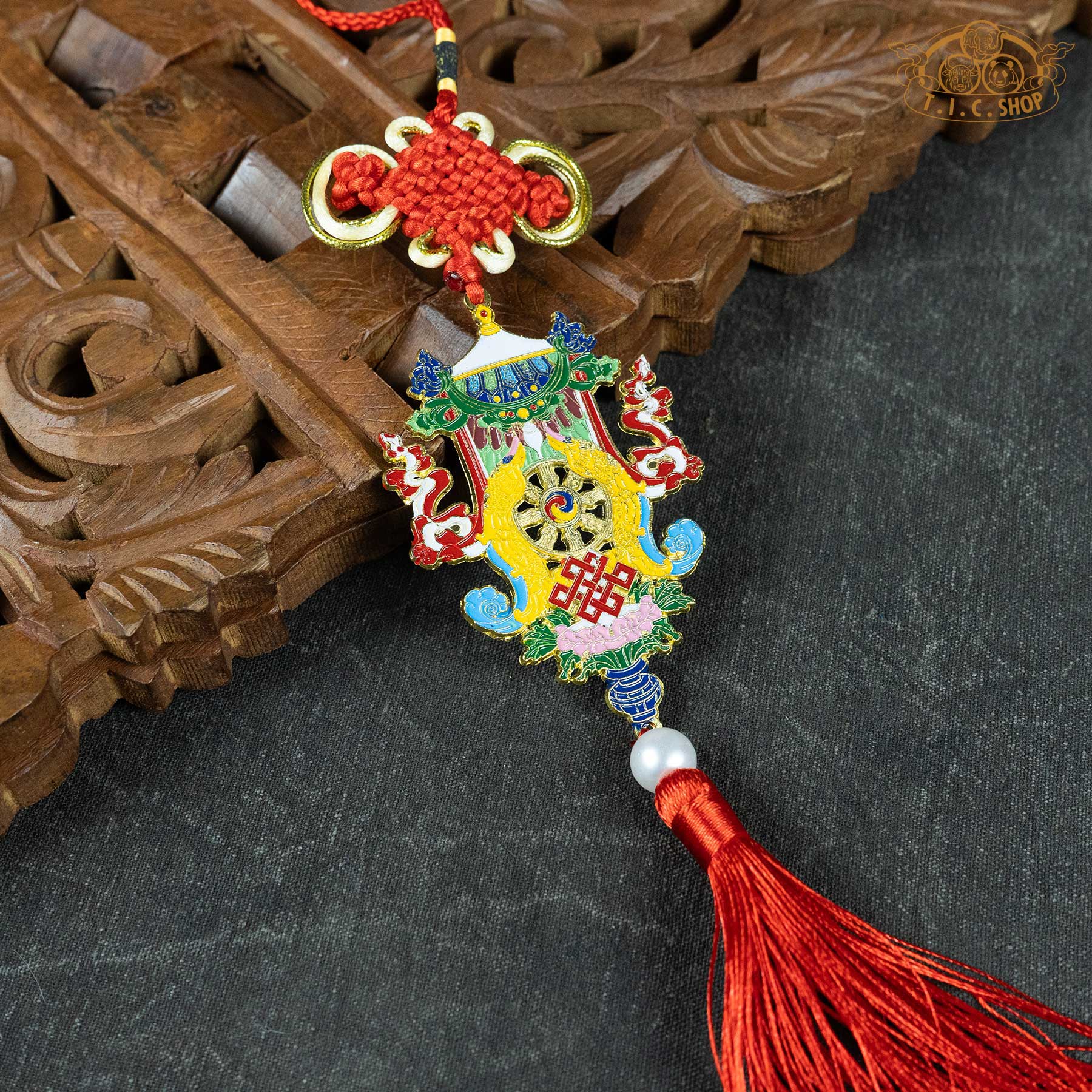 Tibetan Style 8 Auspicious Symbols Blessing Hanging