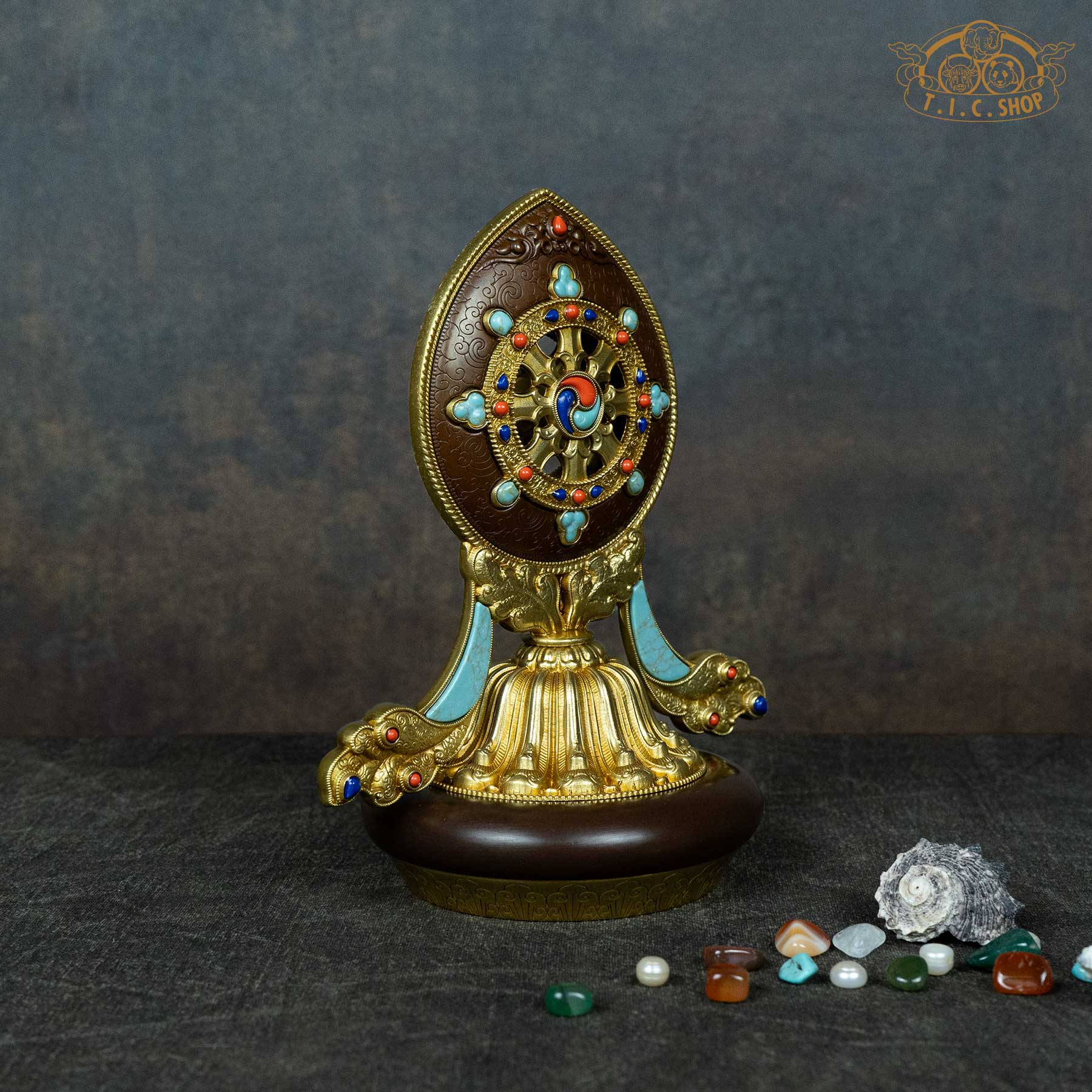 Dharmachakra Buddhist Altar Decoration Medium