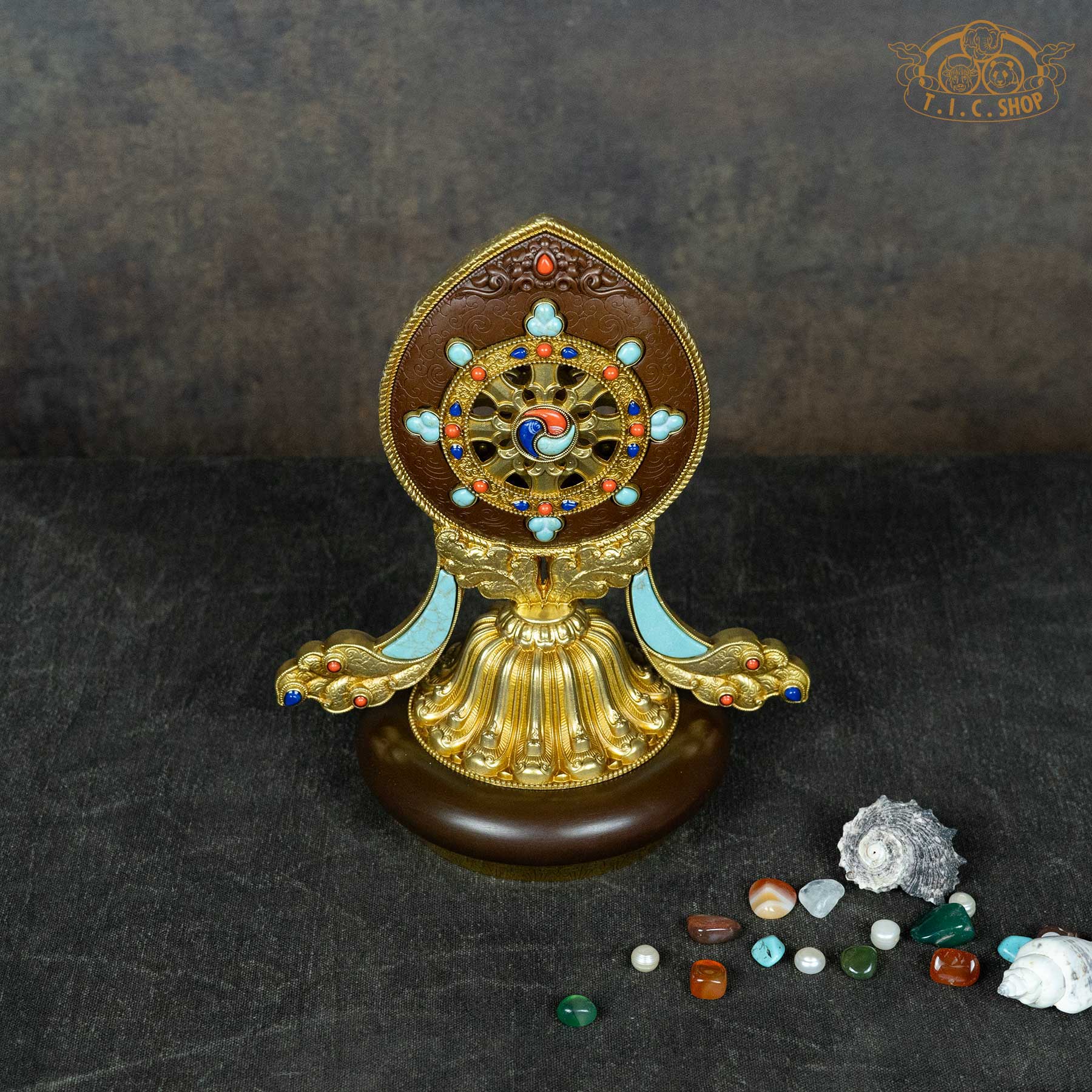 Dharmachakra Buddhist Altar Decoration Medium