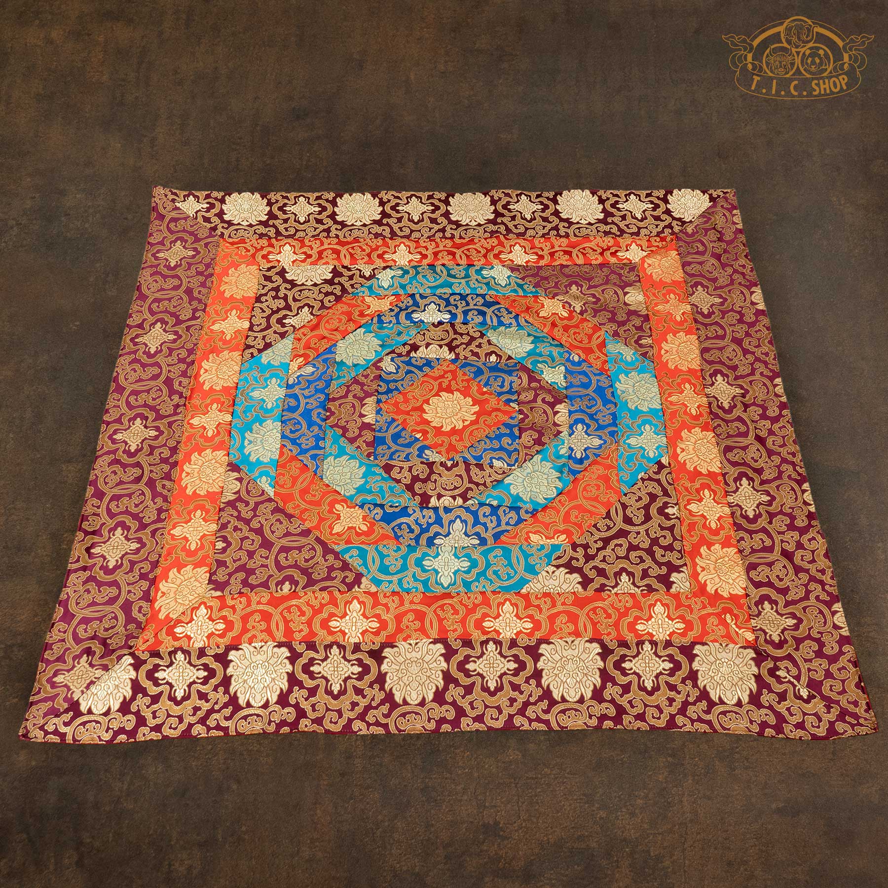 Brocade Tibetan Traditional Altar Table Cloth 100x100cm