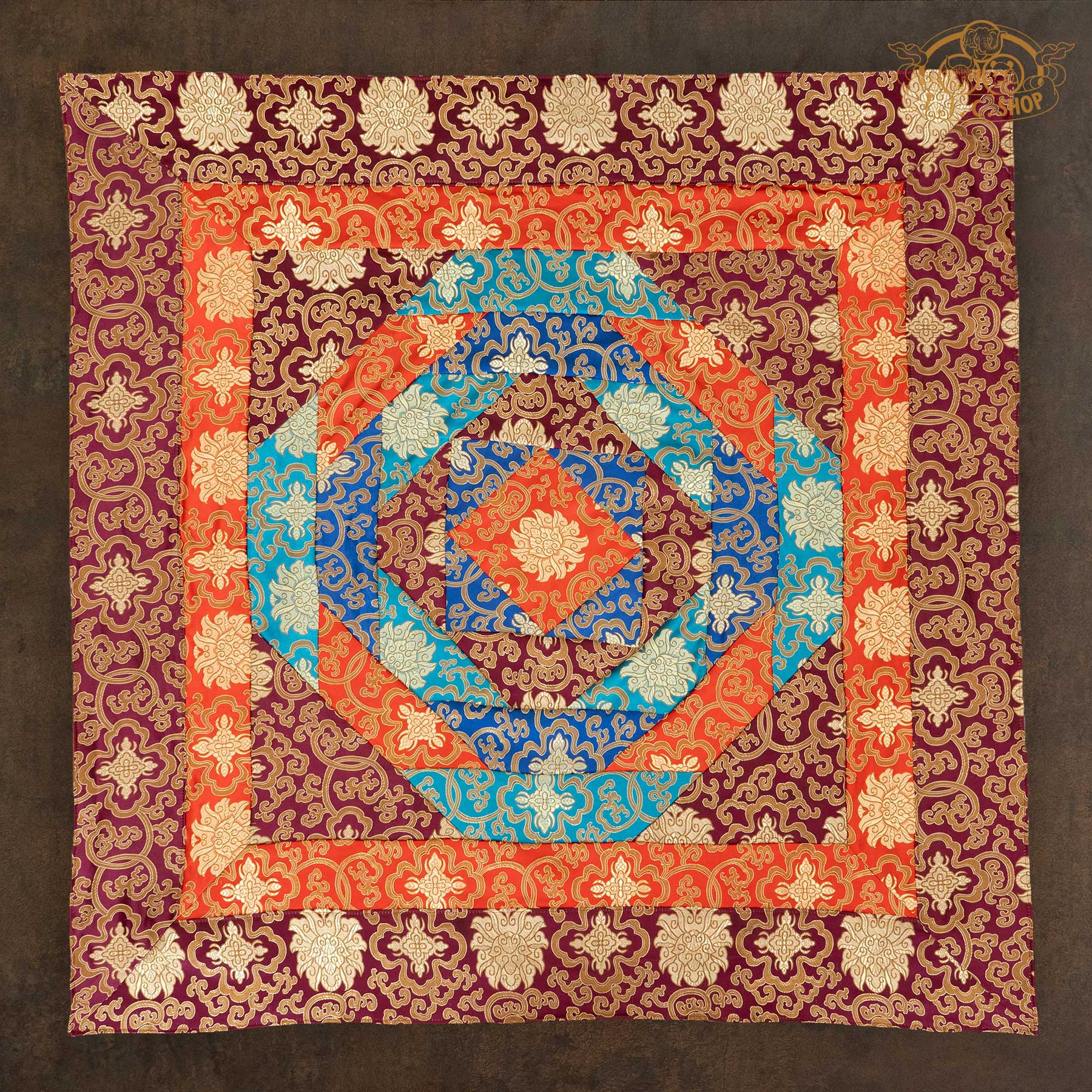 Brocade Tibetan Traditional Altar Table Cloth 100x100cm