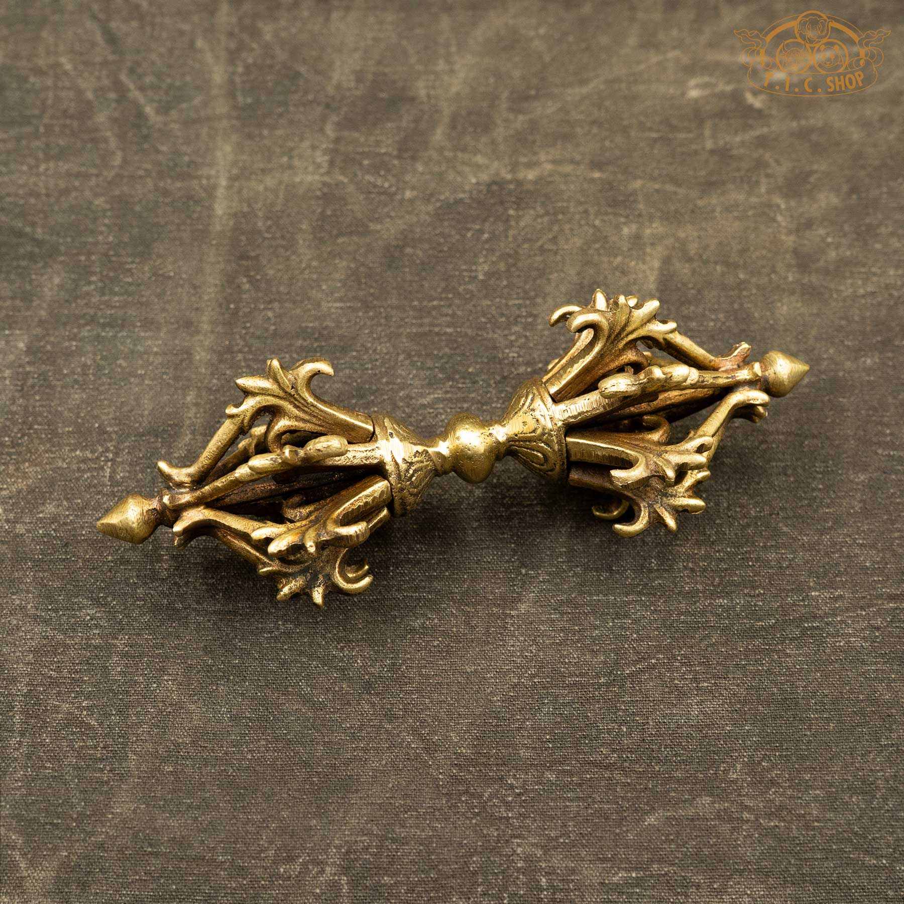 Tibetan Ritual Nine-pronged Vajra Dorje Brass