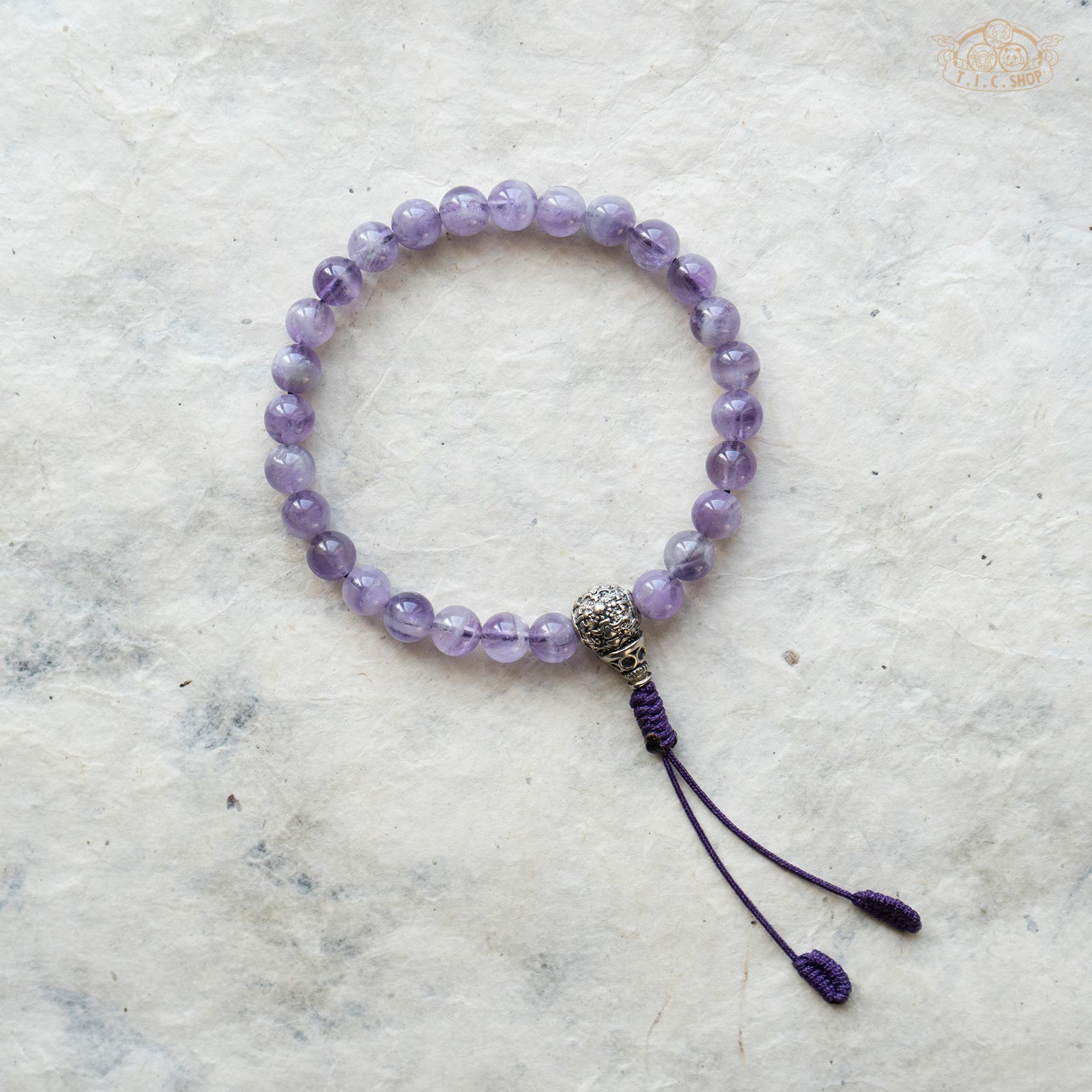 Amethyst 6mm Beads Wrist Mala