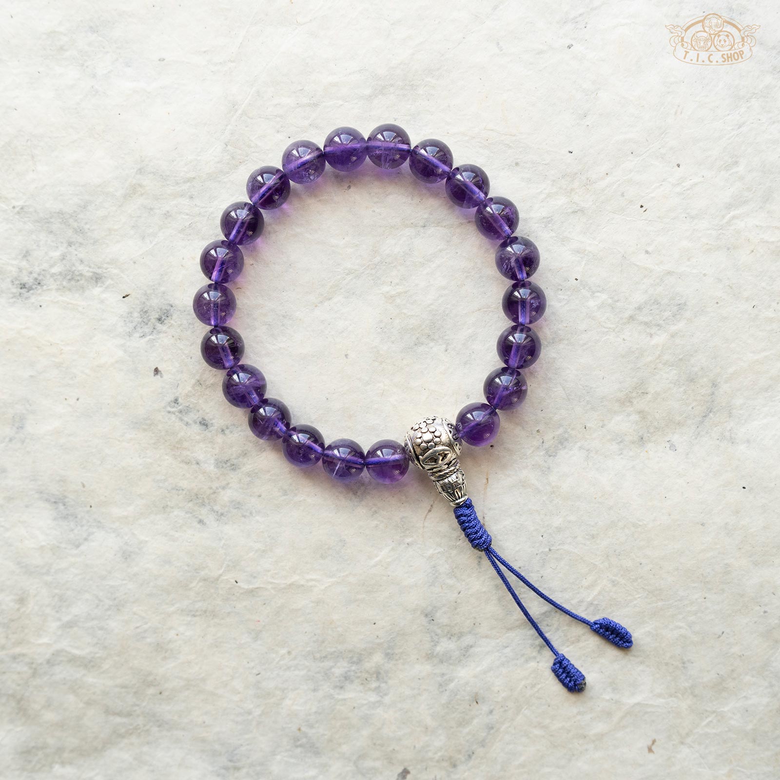 Amethyst 8mm Beads Wrist Mala