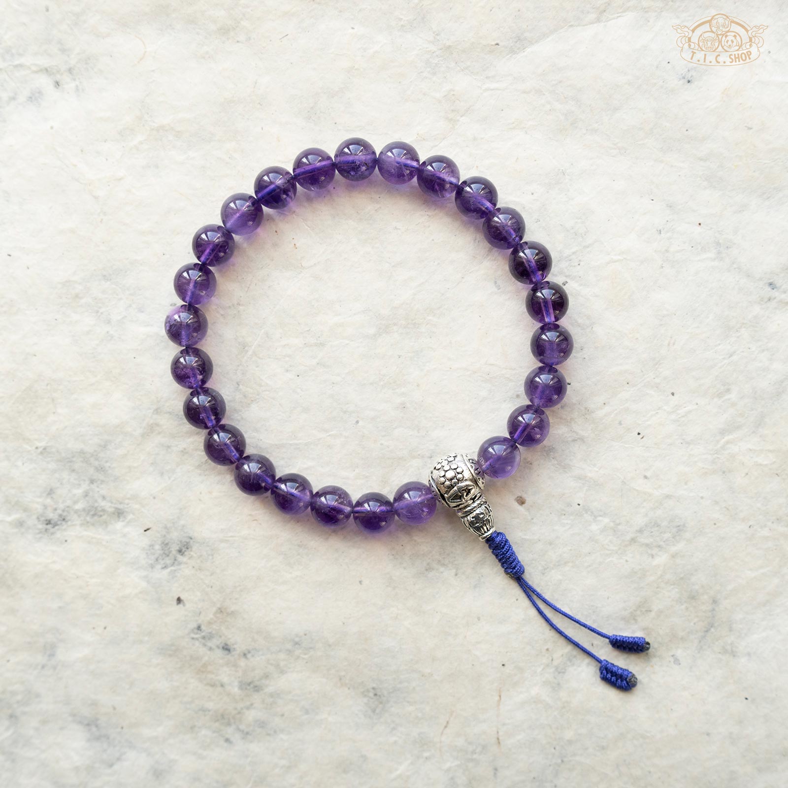 Amethyst 8mm Beads Wrist Mala