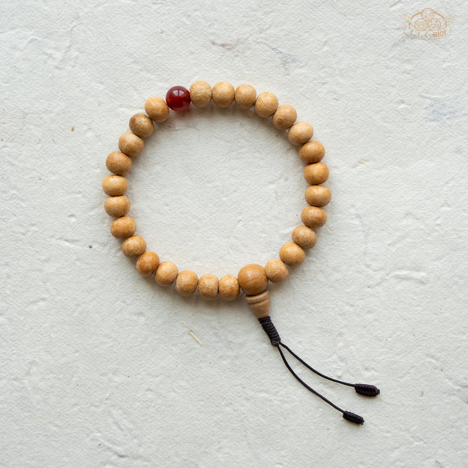 Sandalwood 8mm Beads Wrist Mala Bracelet