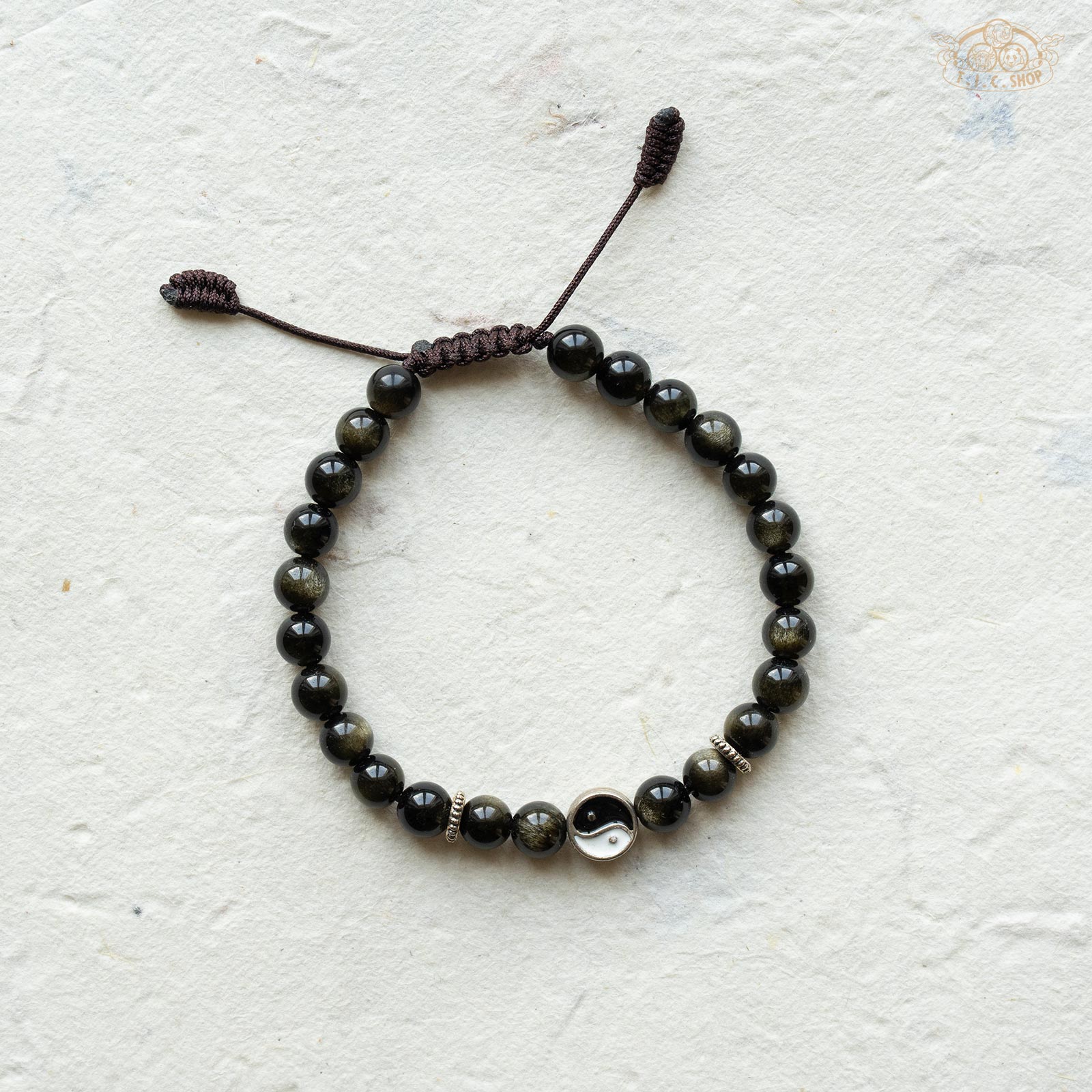 Golden Sheen Obsidian 6mm Beads Bracelet