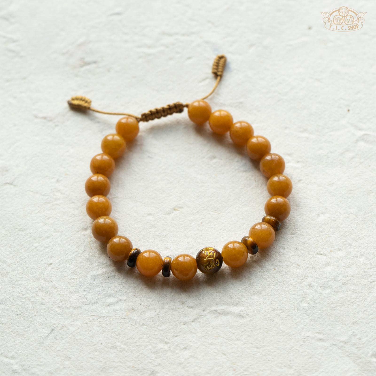 Yellow Chalcedony 8mm Beads Bracelet