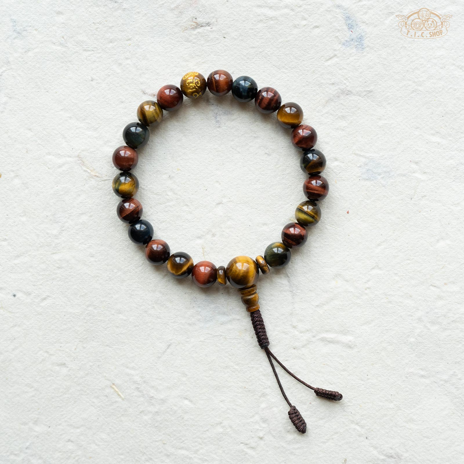 Natural Red Yellow Blue Tiger Eye Stone 8mm Beads Wrist Mala