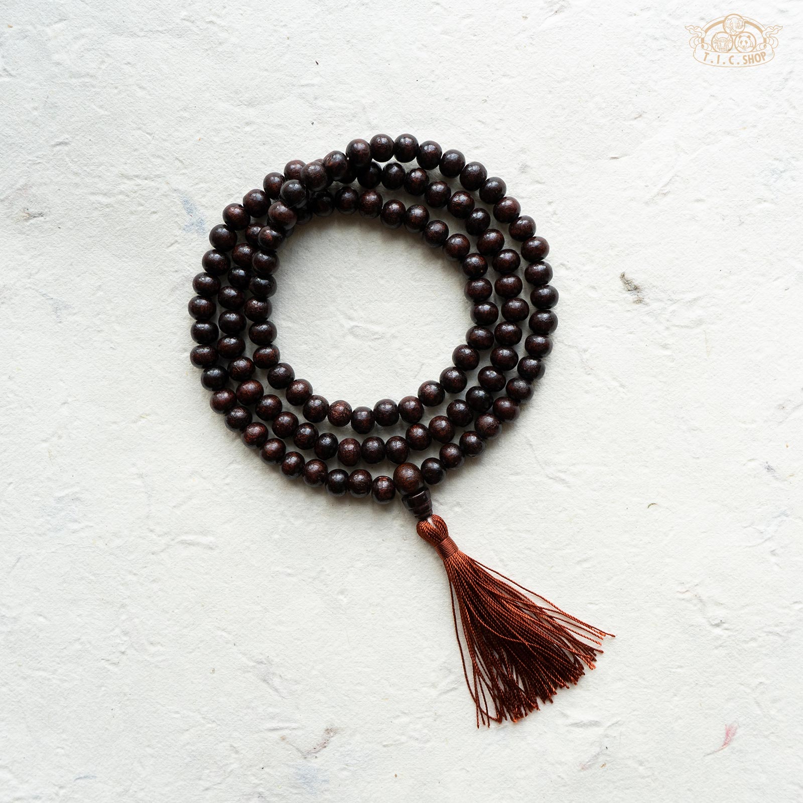 Rosewood 8mm 108-Bead Traditional Prayer Mala