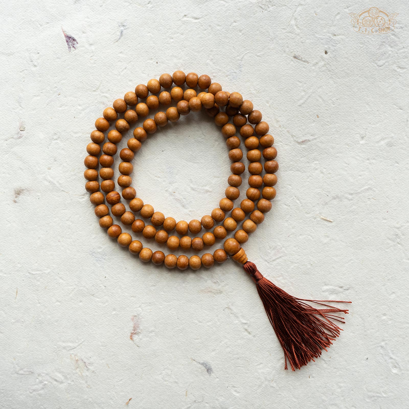 Sandalwood 8mm 108-Bead Traditional Prayer Mala