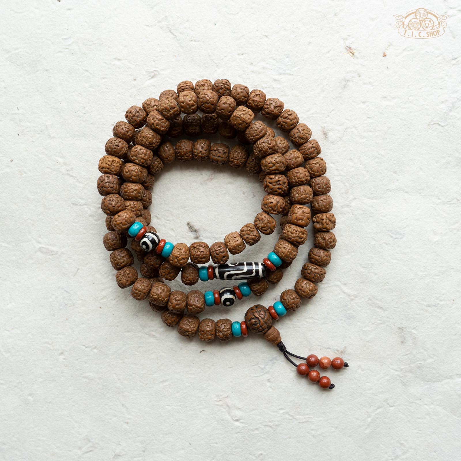 Rudraksha 12mm 108-Bead Traditional Prayer Mala