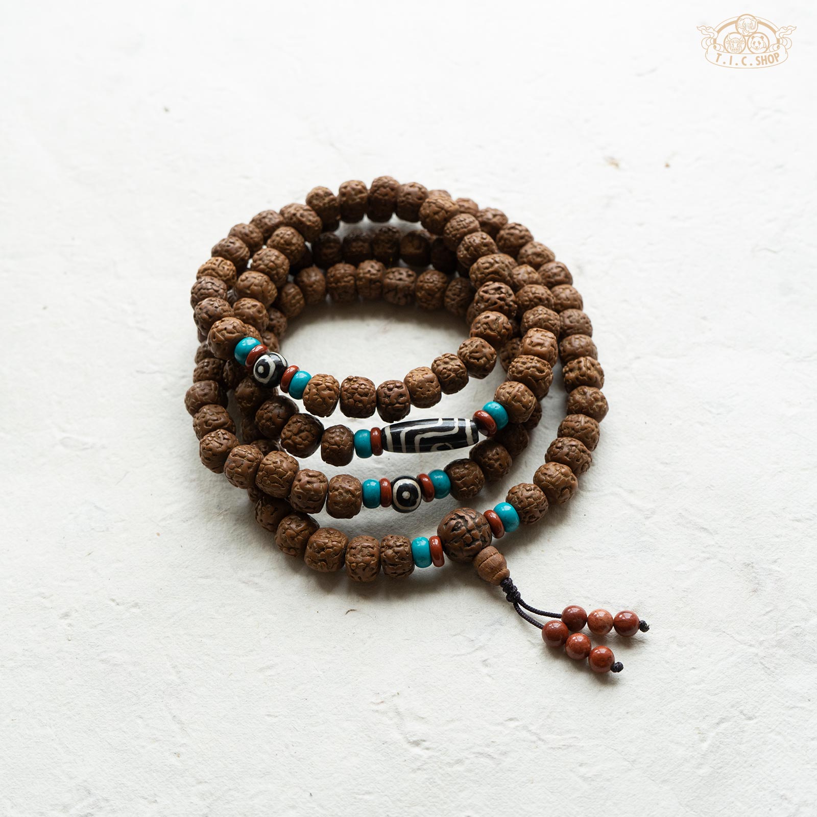 Rudraksha 12mm 108-Bead Traditional Prayer Mala