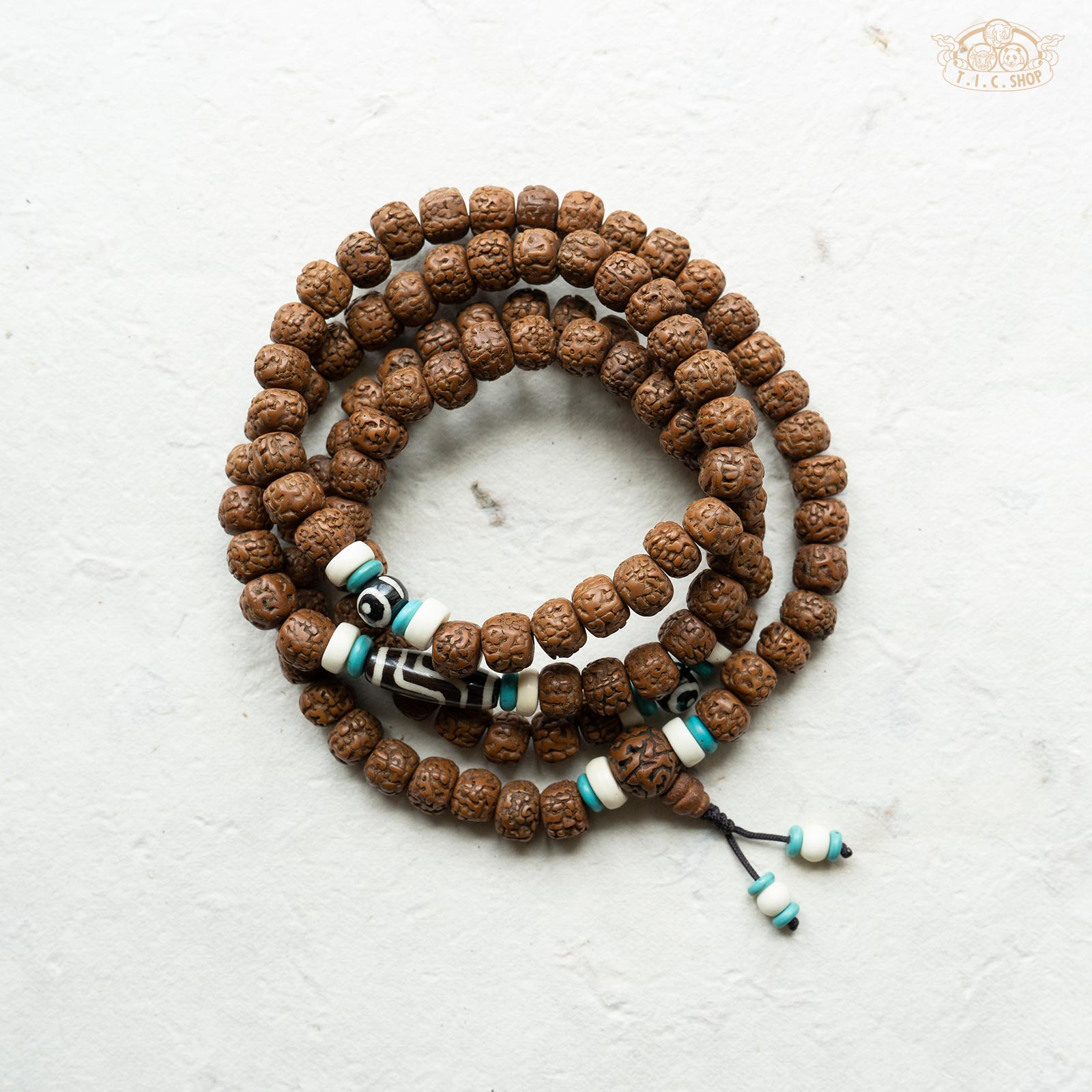 Rudraksha 12mm 108-Bead Traditional Prayer Mala